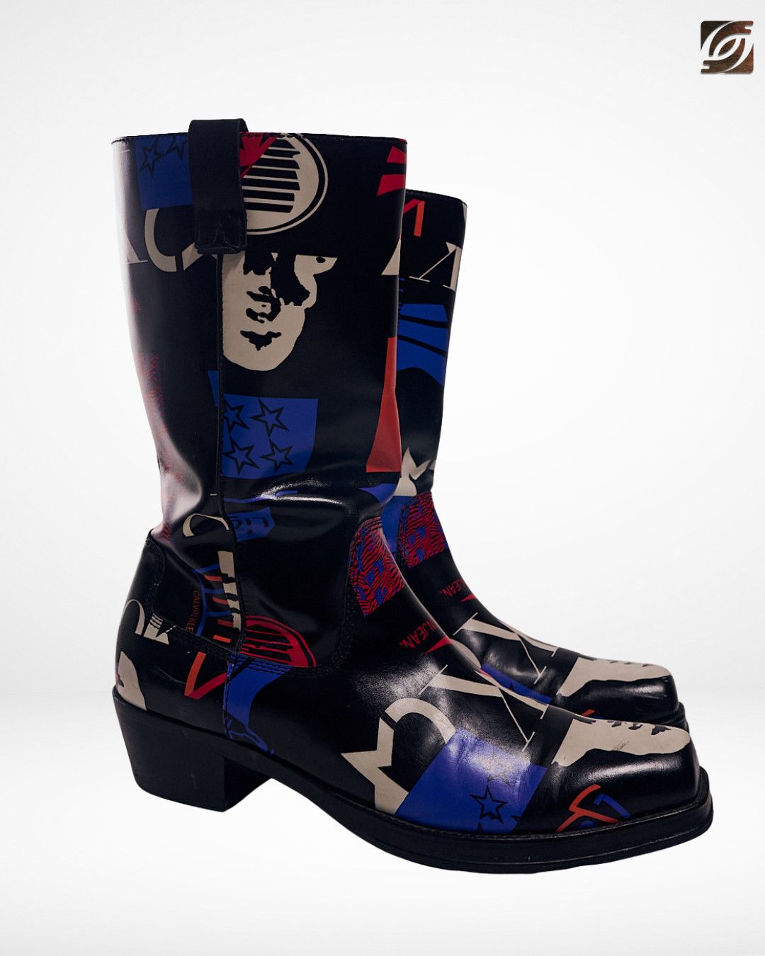 Raf Simons for Calvin Klein SS18 Capsule Buffalo Print Cowboy Boots Size US 11 / EU 44 - 3 Thumbnail