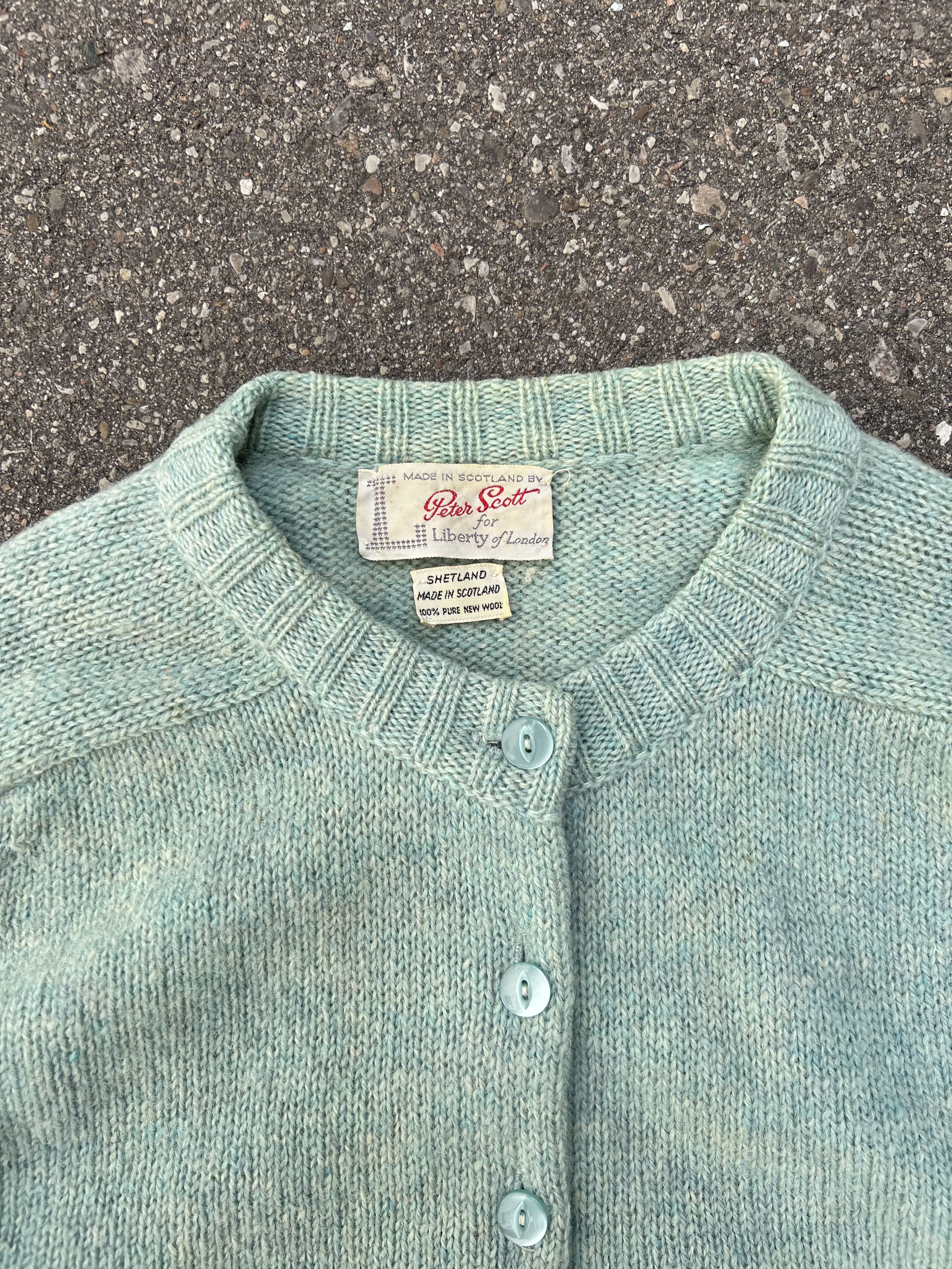 Vintage VTG 1960's Peter Scott Light Blue Wool Knit Sweater Size US S / EU 44-46 / 1 - 4 Thumbnail