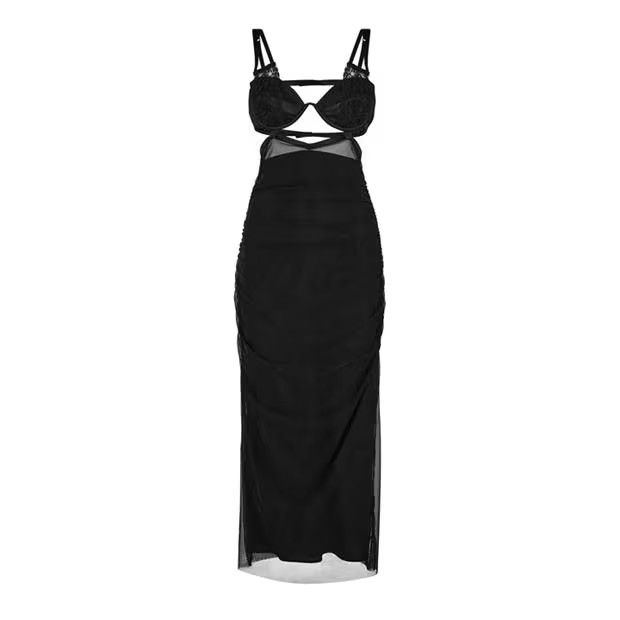 o1g2r1mq1024 Midi Dresses in Nero