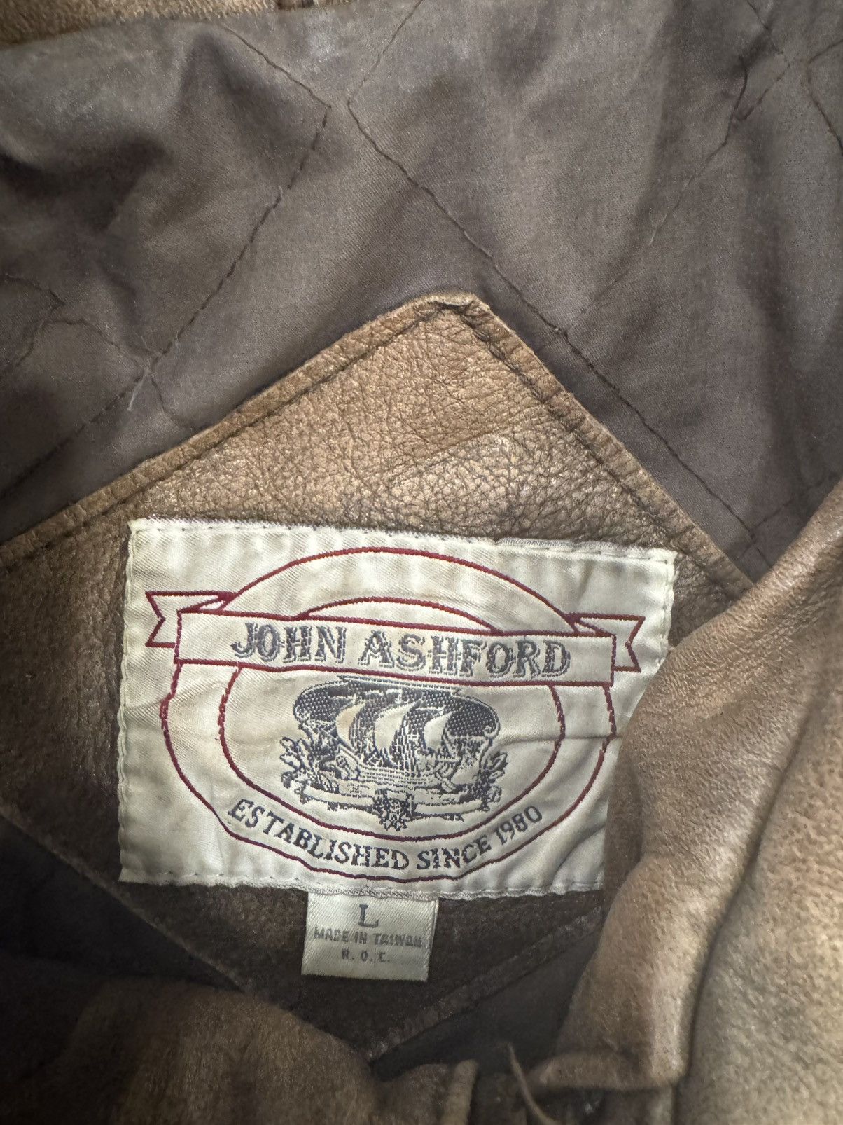 John Ashford × Vintage Vintage John ashford leather jacket Size US L / EU 52-54 / 3 - 4 Thumbnail