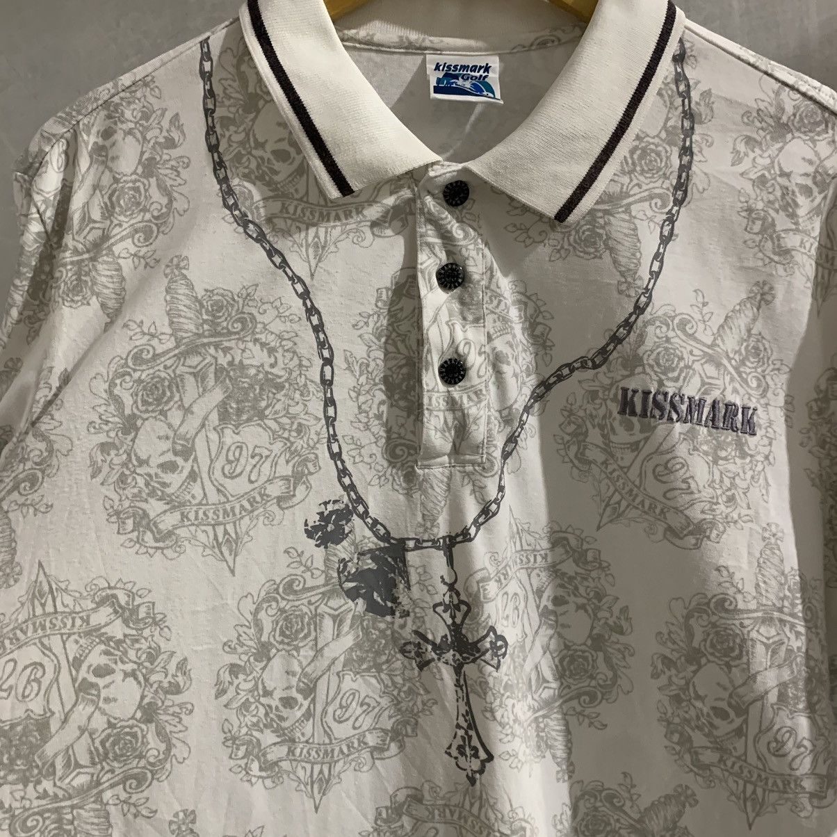 Japanese Brand AOP Kissmark Golf Skull Gothic Grunge Size US XL / EU 56 / 4 - 2 Thumbnail