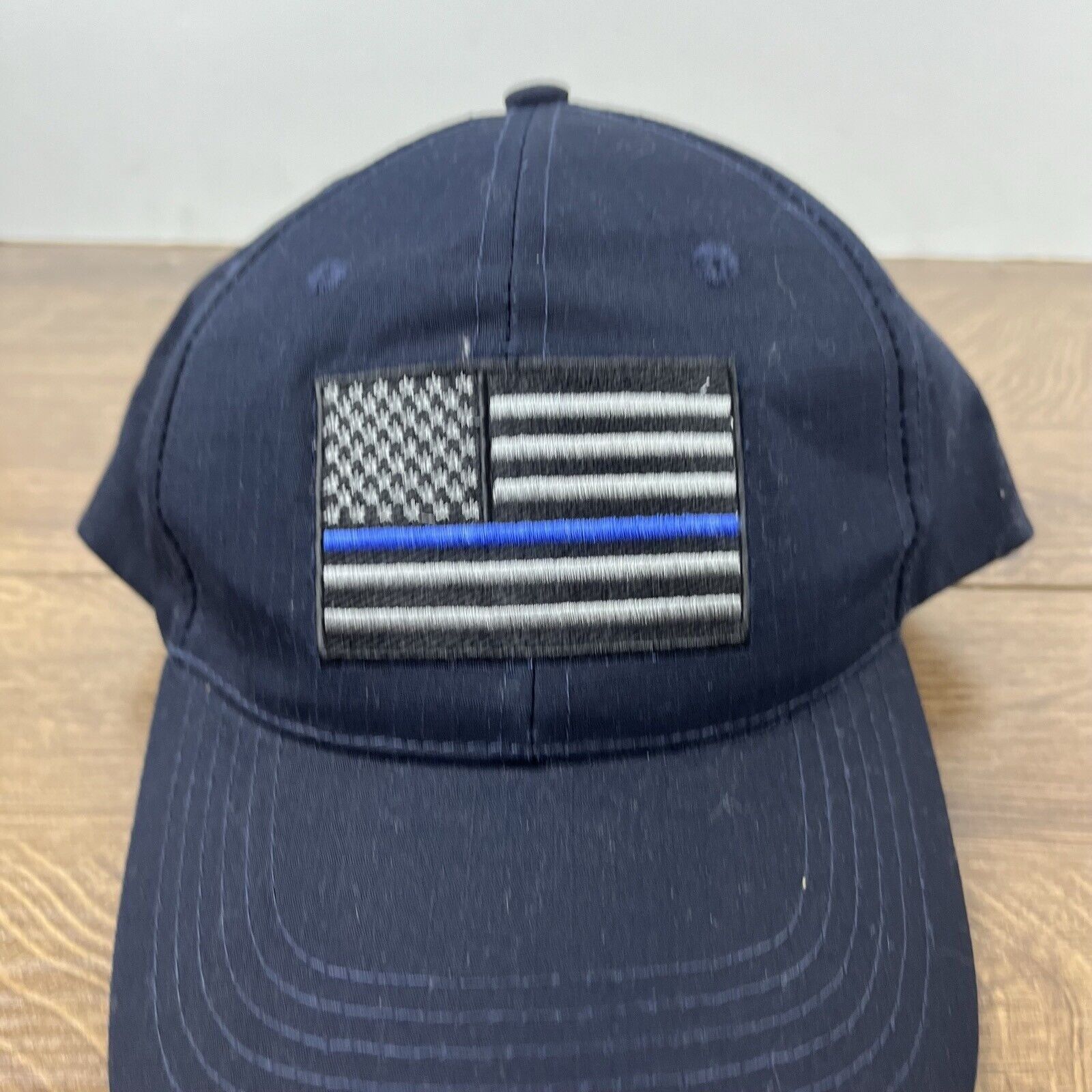 Other USA Flag Hat Blue Line Police Flag Hat Blue Adjustable Hat B Size ONE SIZE - 7 Thumbnail