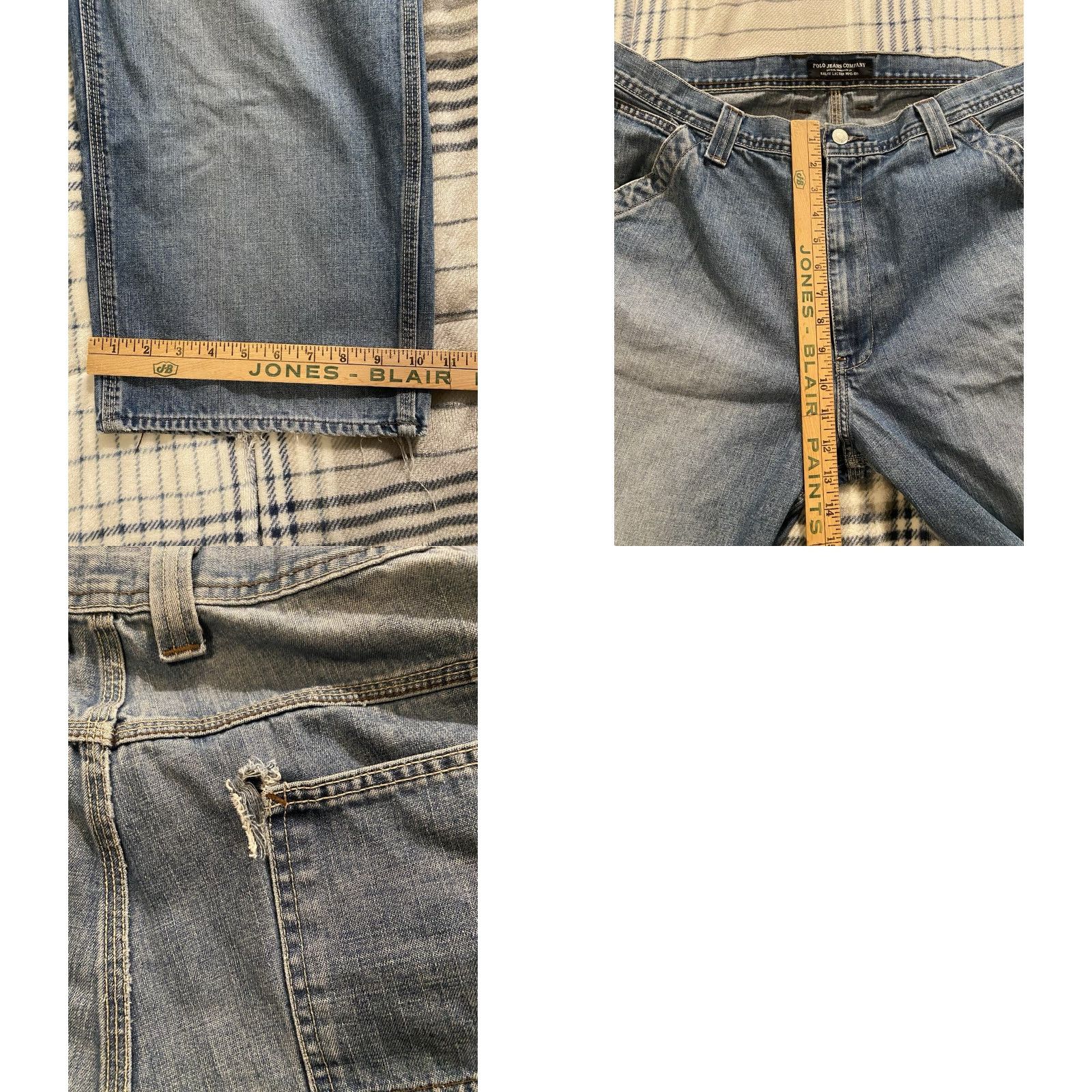 Polo Ralph Lauren VINTAGE Polo Ralph Lauren Jeans Co Baggy Carpenter Jeans Skate Grunge Mens 38x31 90s Hip Hop Denim Blue Urban Wide-Leg Size US M / EU 48-50 / 2 - 9 Thumbnail