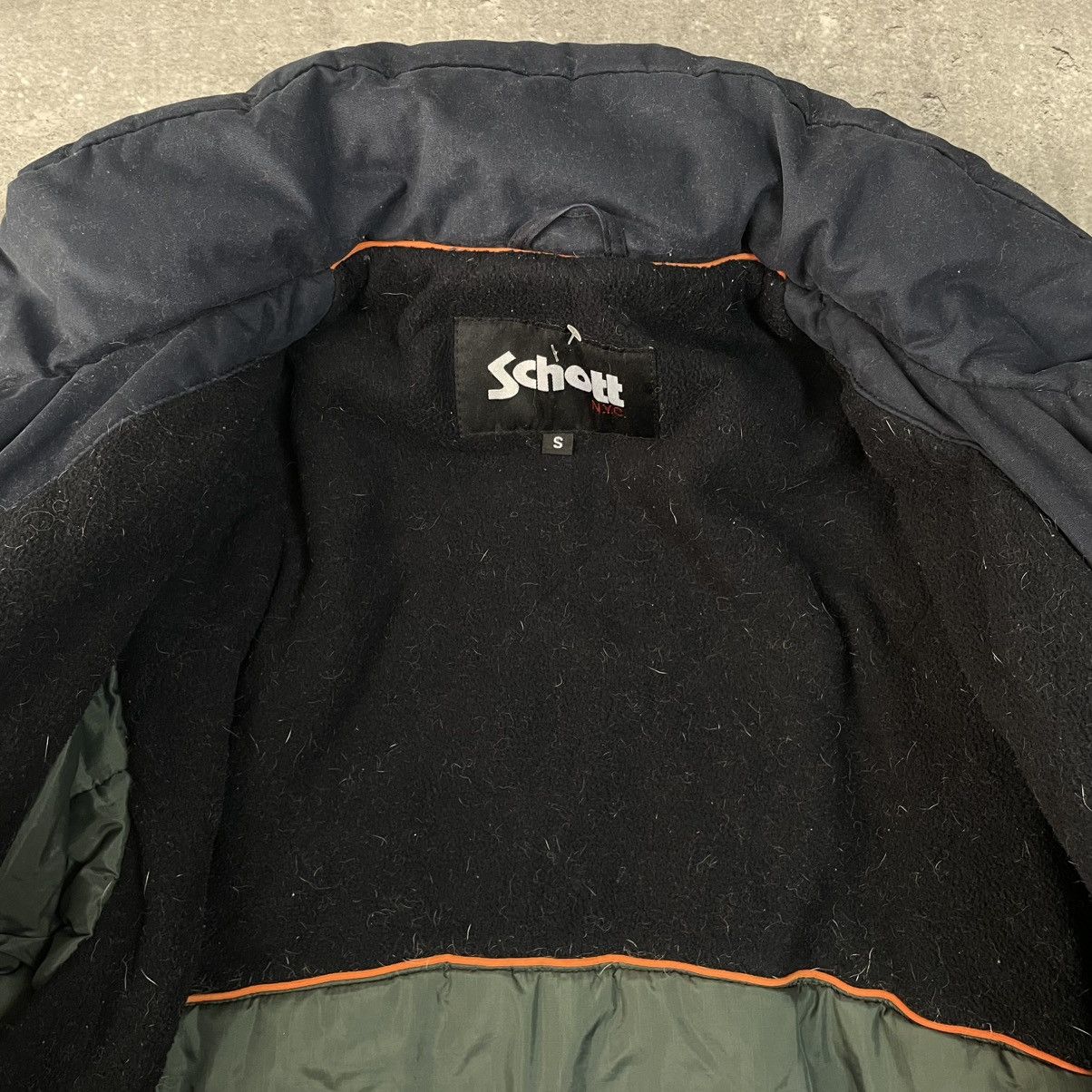 Schott Vintage 00s Down Jacket Schott Bomber Puffer USA Nylon Size US S / EU 44-46 / 1 - 10 Thumbnail