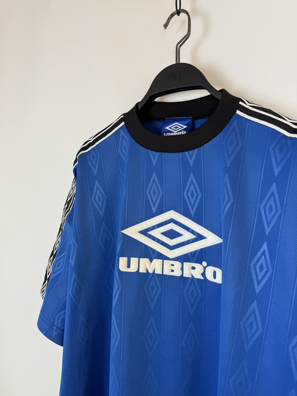 Umbro 1990’s Vintage Umbro Big Logo Monogram Football Jersey Size US XL / EU 56 / 4 - 2 Thumbnail