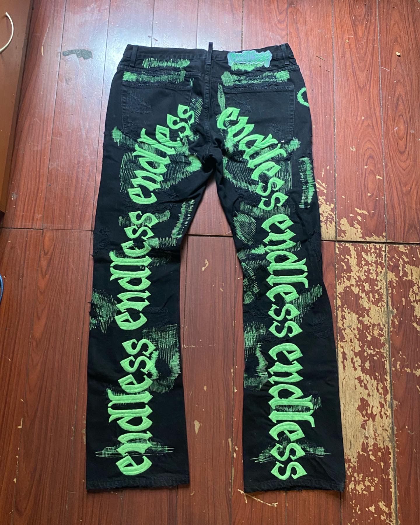 image of Endless Denim Blk/green in Black/Green, Men's (Size 36)