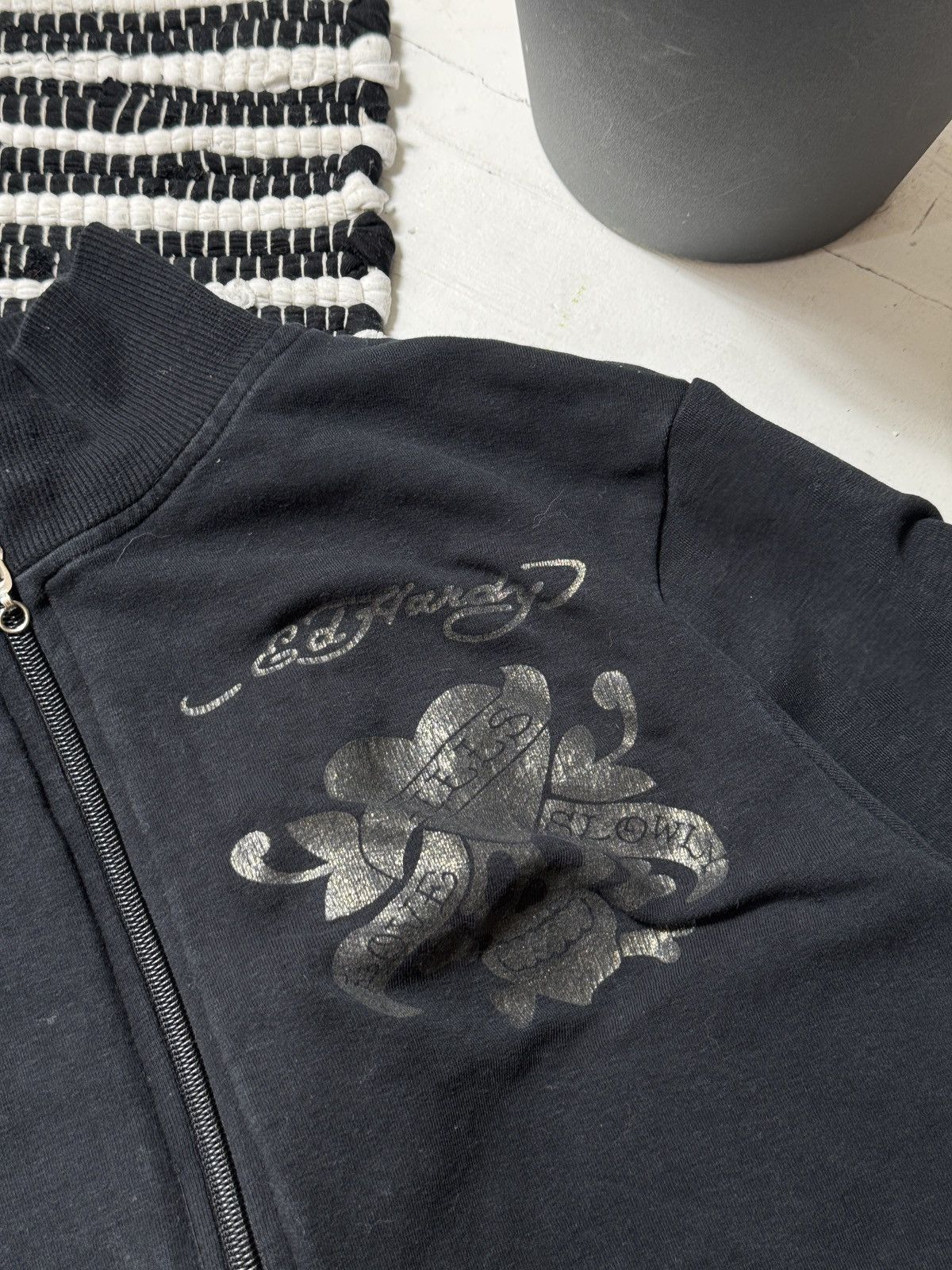 Ed Hardy VINTAGE ED HARDU SKULL BIG LOGO ZIP UP SWEATSHIRT Size S / US 4 / IT 40 - 3 Thumbnail