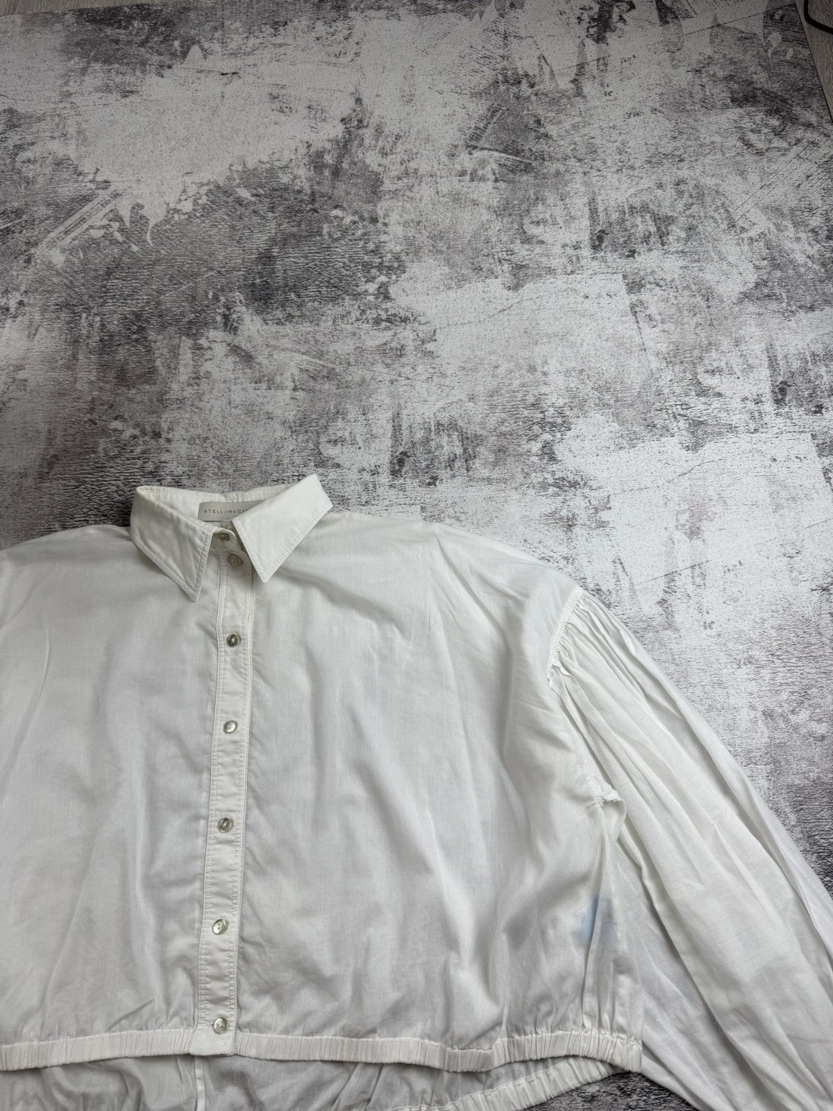 Stella McCartney Stella McCartney White Cropped Puff Sleeves Fit Button Women’s Longsleeve Shirt Size S / US 4 / IT 40 - 5 Thumbnail