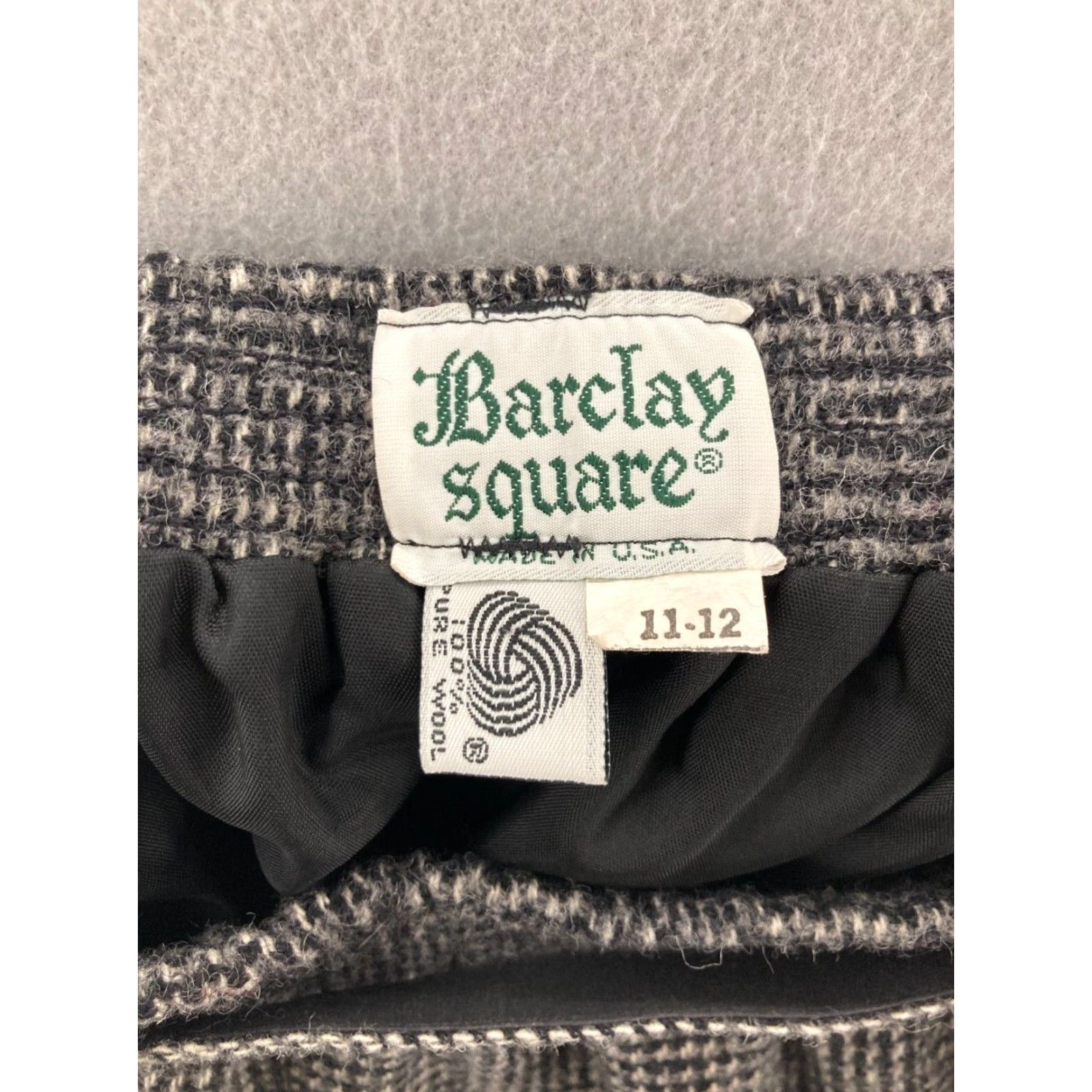Vintage VINTAGE Barclay Skirt Womens 11-12 Gray Wool Lined USA Made Knee Length A-Line Belted Modern Size 32" / US 10 / IT 46 - 6 Thumbnail