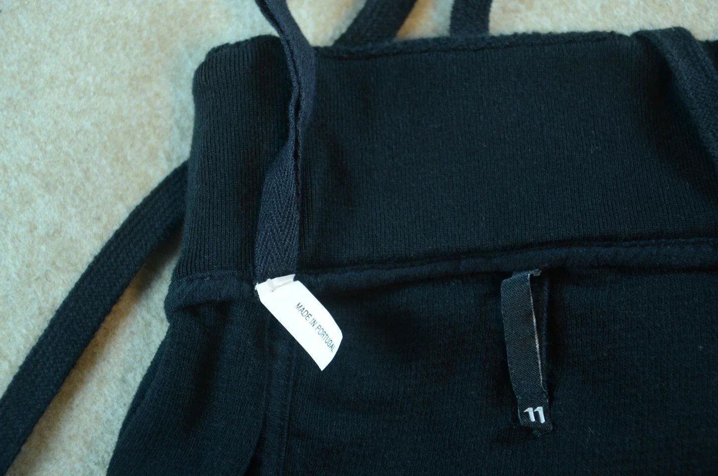 Boris Bidjan Saberi 11byBBS Black Towel Dropped Crotch Cuffed Sweatpants Size US 39 - 8 Thumbnail