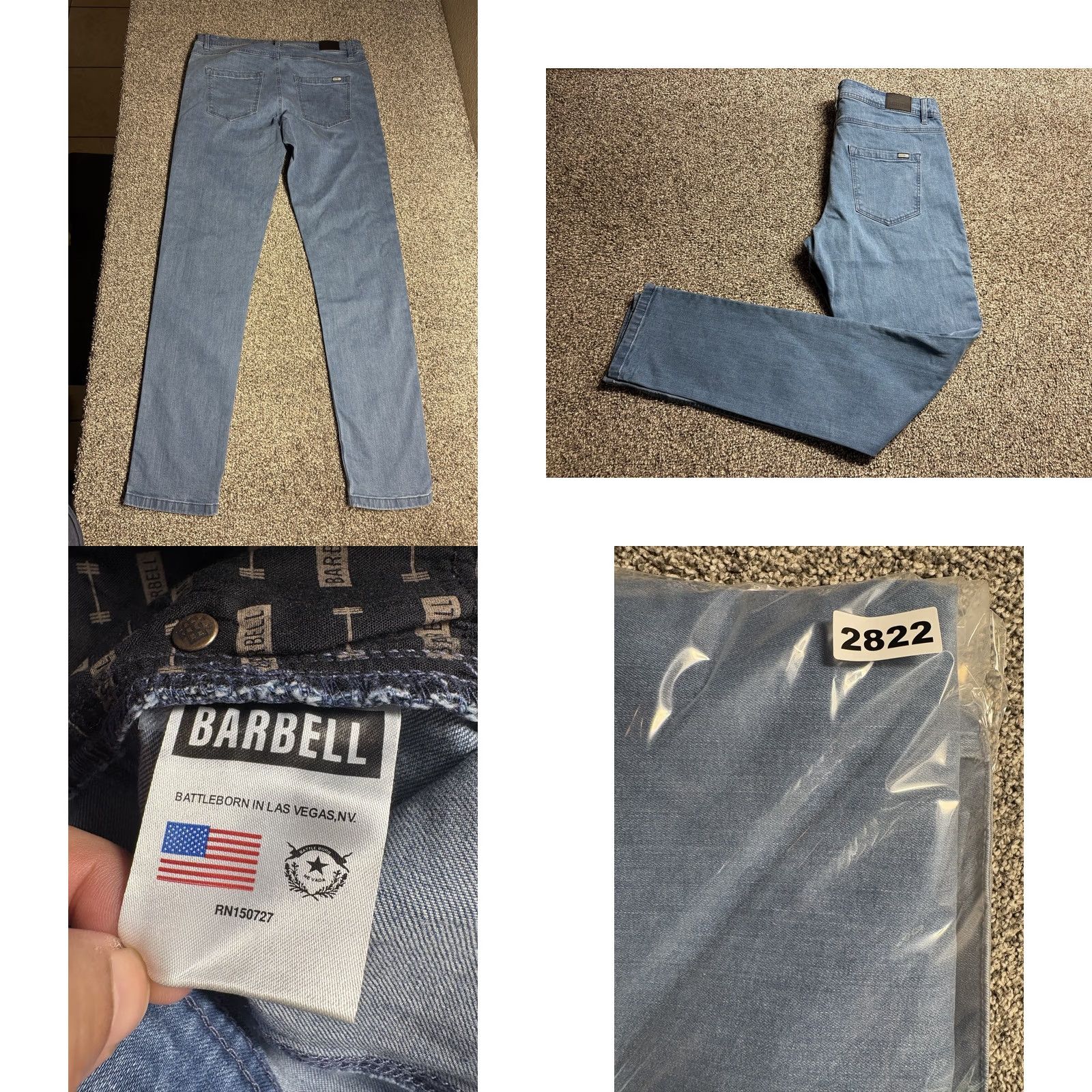 Vintage Barbell Apparel Jeans Mens 36x36 Blue Slim Athletic Fit Denim Stackable Jeans Barbell Apparel Men Denim 36 Inseam 36 Bootcut Athletic Fit Blue Size US 36 / EU 52 - 9 Thumbnail