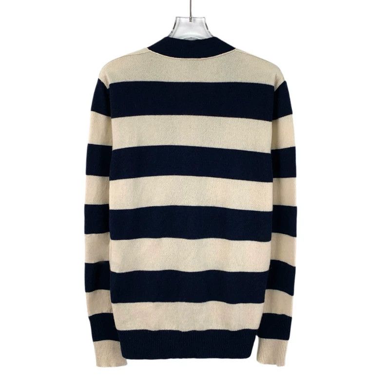 Louis Vuitton Louis Vuitton 23 color-block striped cashmere V-neck singl Size M / US 6-8 / IT 42-44 - 2 Thumbnail