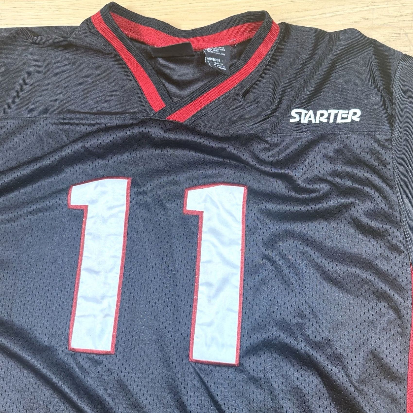 Starter VINTAGE Starter Football Shirt Mens L Black 90s #11 Stitched Y2K Stitched Size US L / EU 52-54 / 3 - 4 Thumbnail
