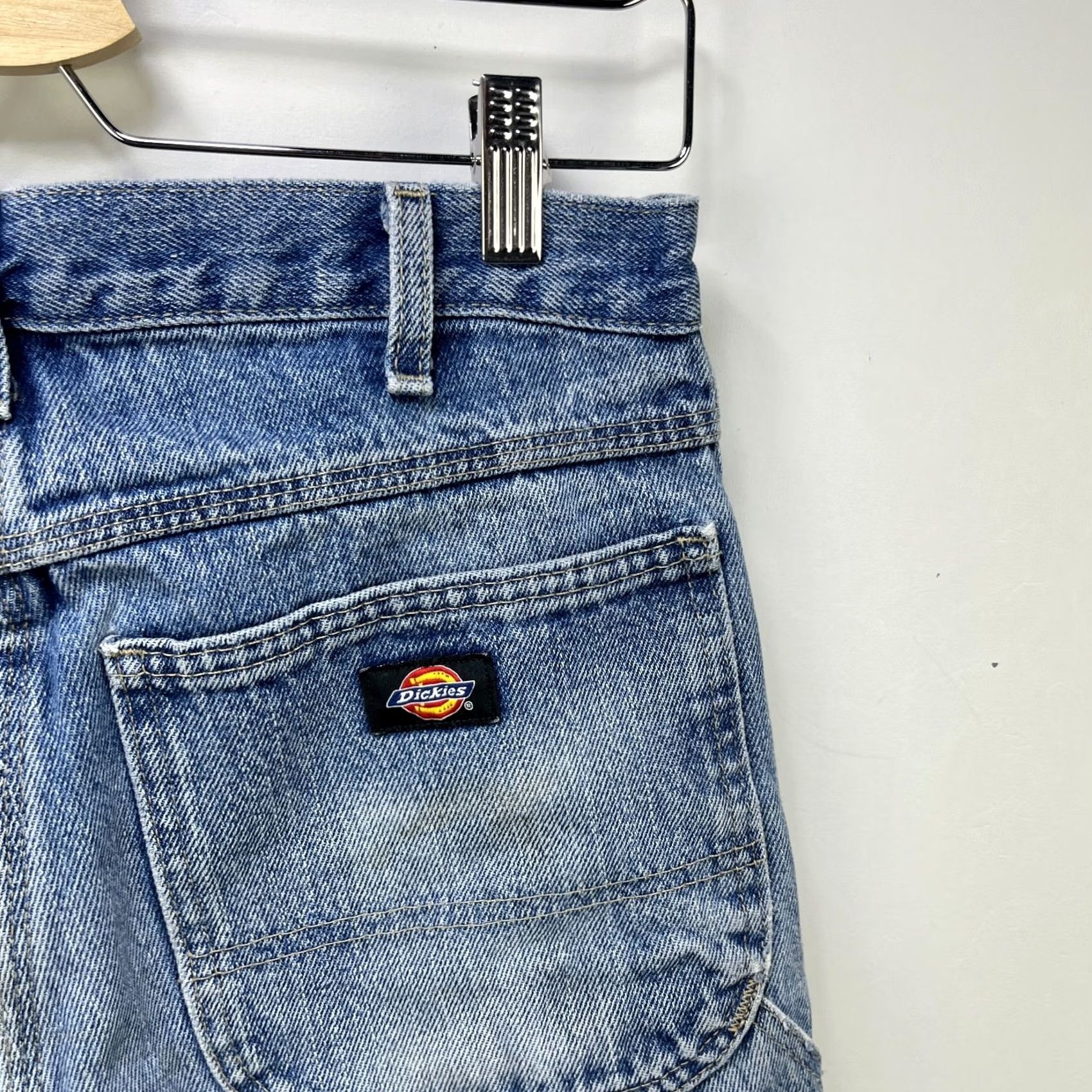 Dickies VINTAGE Dickies Jeans Shorts 32 Carpenter Jorts Denim 5-Pocket Blue Camouflage 90s Mens Shorts Women? Size US 32 / EU 48 - 3 Thumbnail