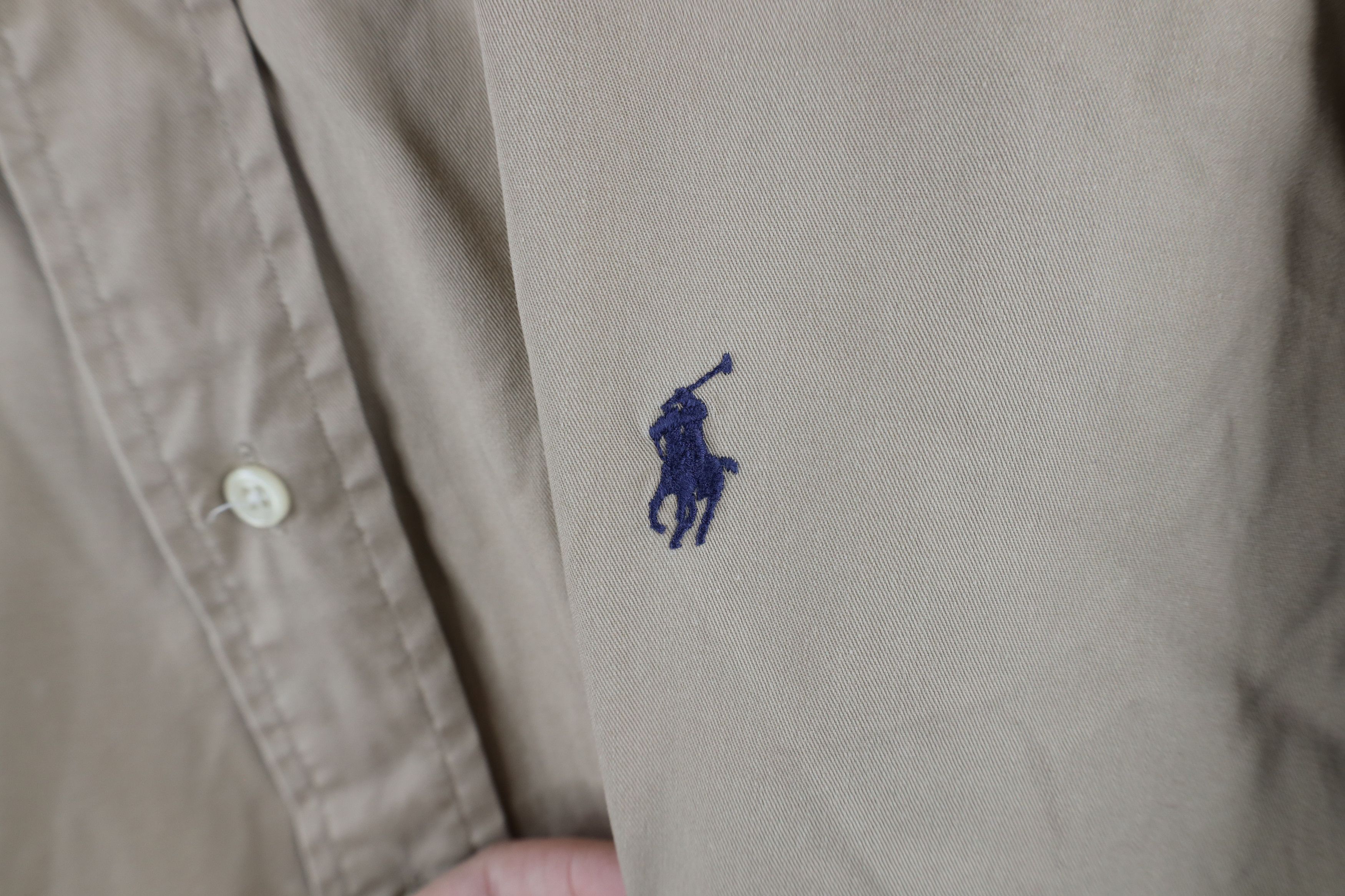 Polo Ralph Lauren Vintage 90s Ralph Lauren Fit Button Down Shirt Beige USA Size US L / EU 52-54 / 3 - 4 Thumbnail
