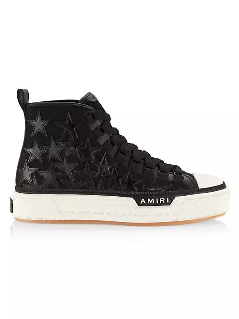 Amiri o1w1db11224 Stars High-Top Sneakers in Black & White Size US 11 / EU 44 - 1 Thumbnail