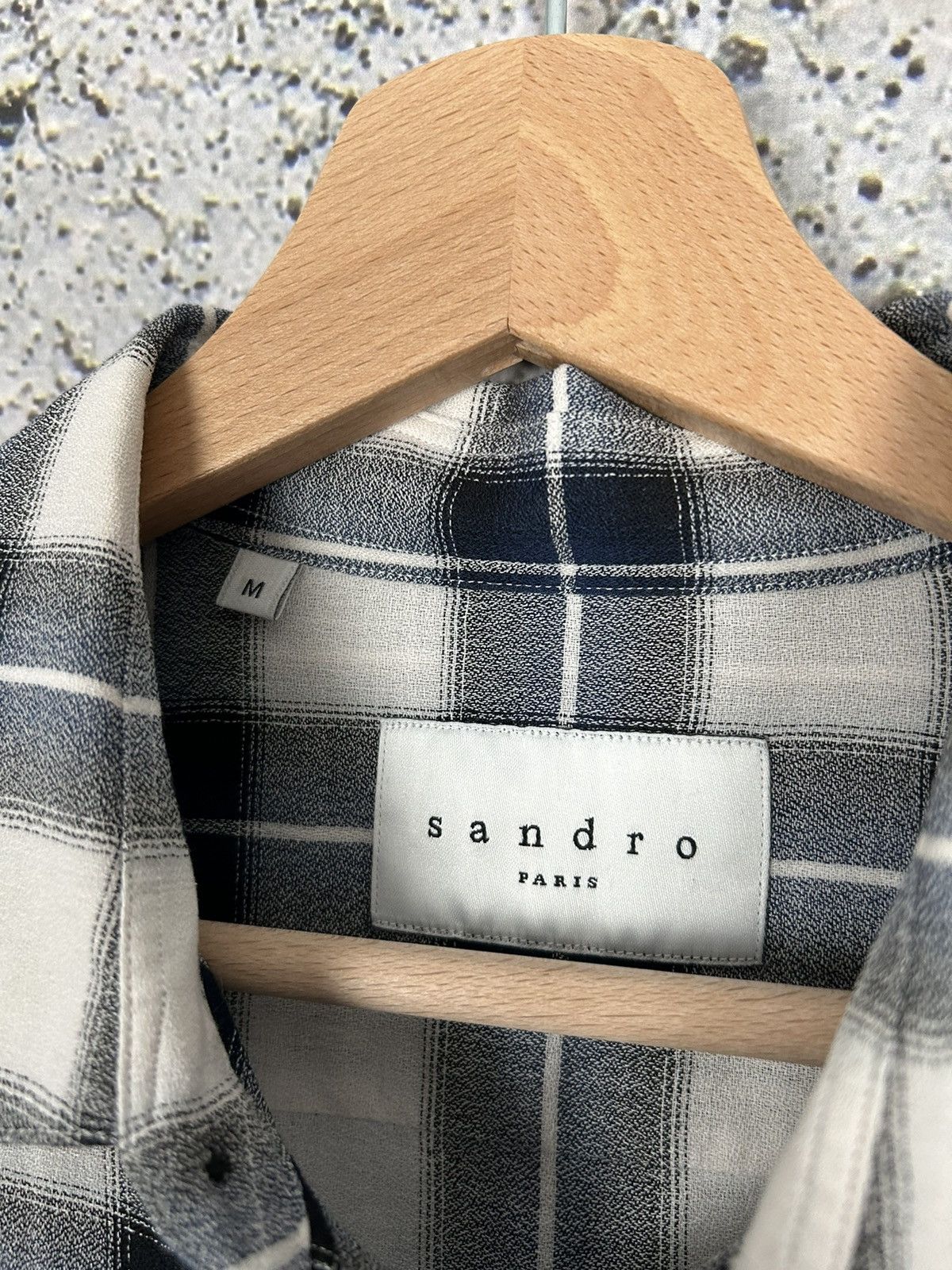 Designer × Sandro Sandro Paris Designer Checkered Shirt Button Ups Rare Hype Size US M / EU 48-50 / 2 - 6 Thumbnail