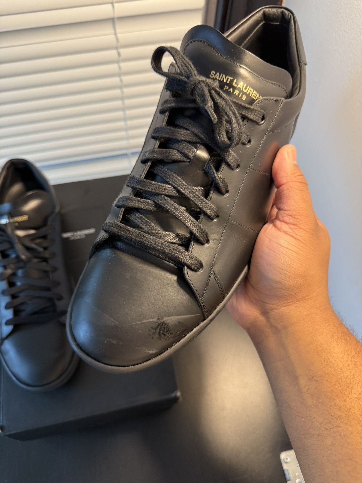 Saint Laurent Paris Saint Laurent Paris Court Classic Sneakers Size 45.5 / 12.5 Size US 12.5 / EU 45-46 - 7 Thumbnail