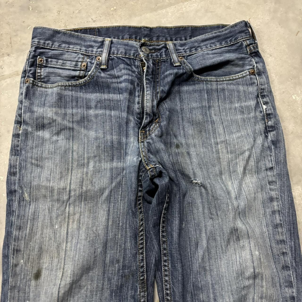 Levi's × Vintage Crazy Vintage Y2K/2000s Grunge Faded Dark Wash Levis Denim Jeans! Size US 32 / EU 48 - 5 Thumbnail