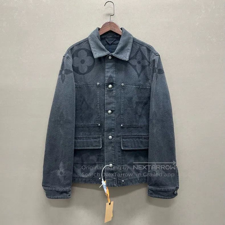Louis Vuitton Louis Vuitton Gradient three-flower printed denim jacket Size US L / EU 52-54 / 3 - 1 Thumbnail