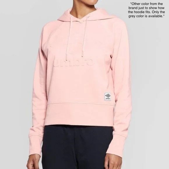 Umbro New Umbro Embossed Logo Crop Hoodie Sweatshirt Heather Grey Size XS / US 0-2 / IT 36-38 - 9 Thumbnail