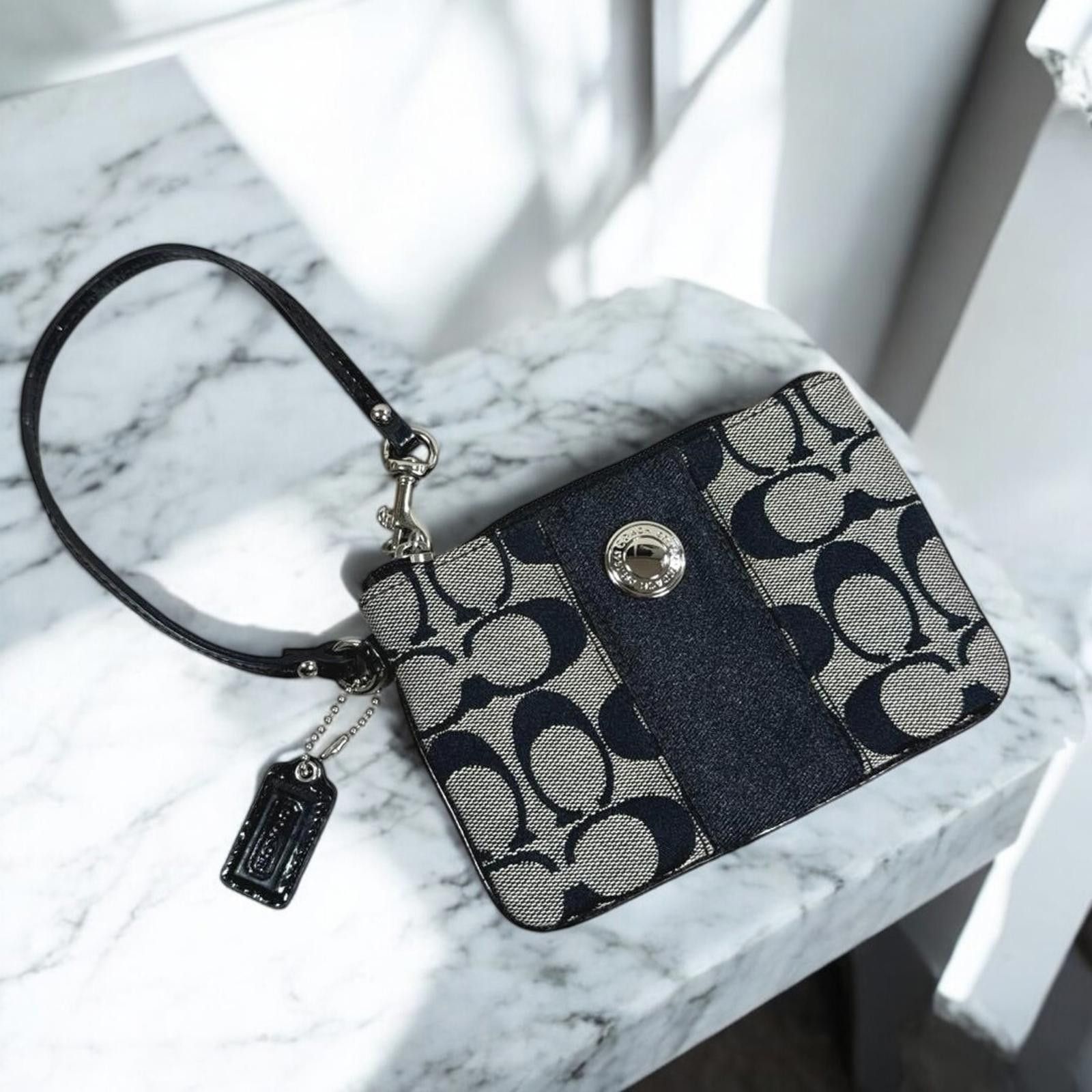 Coach Coach - Women's Signature Canvas Wristlet Clutch Size ONE SIZE - 1 Thumbnail