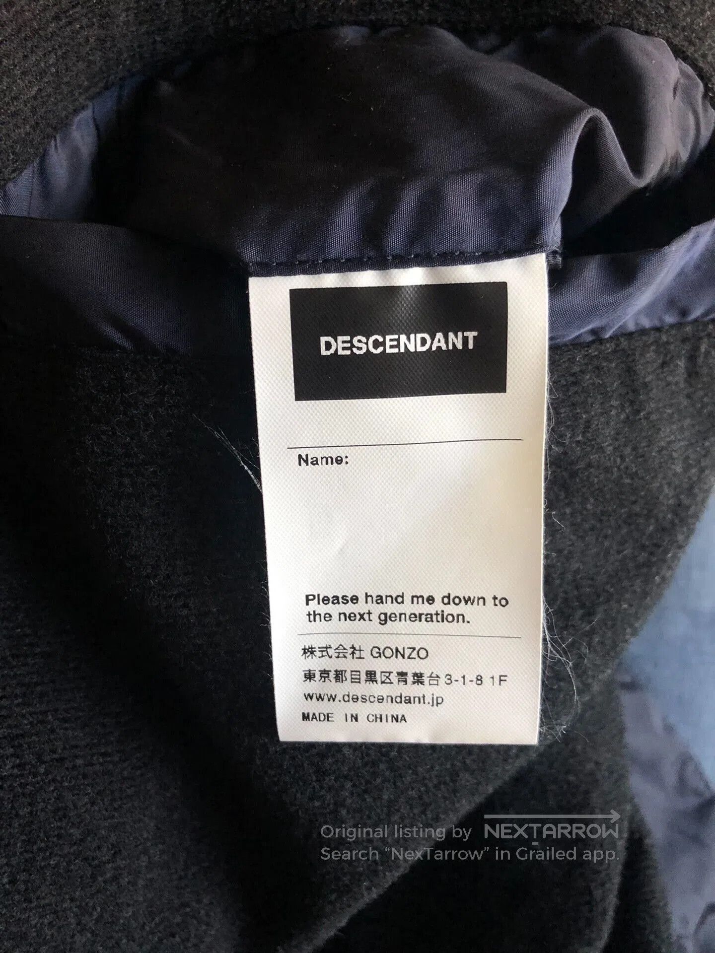Japanese Brand Descendant Coach Jacket in Dark Blue. Size US M / EU 48-50 / 2 - 7 Thumbnail
