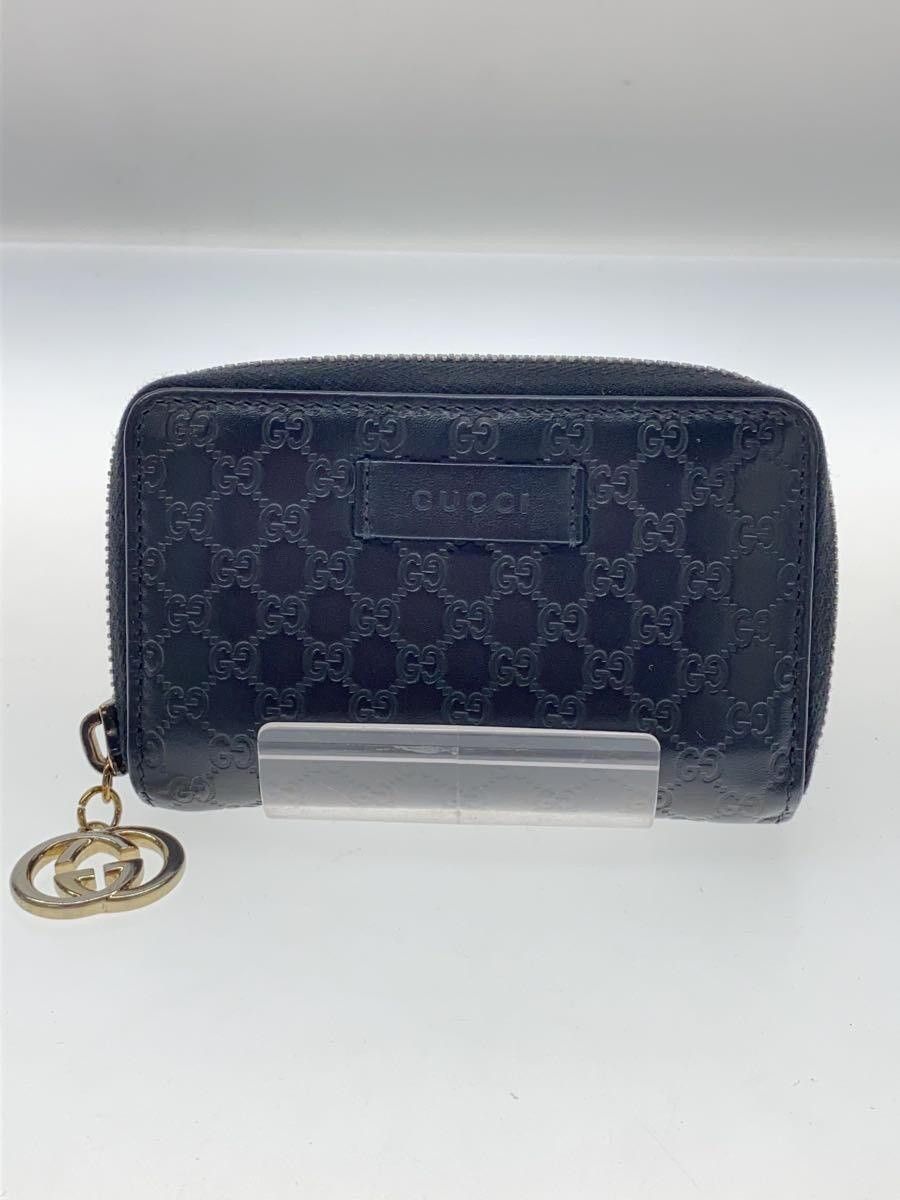 Gucci Gucci Micro Guccissima Leather Coin Case Black Size ONE SIZE - 1 Thumbnail