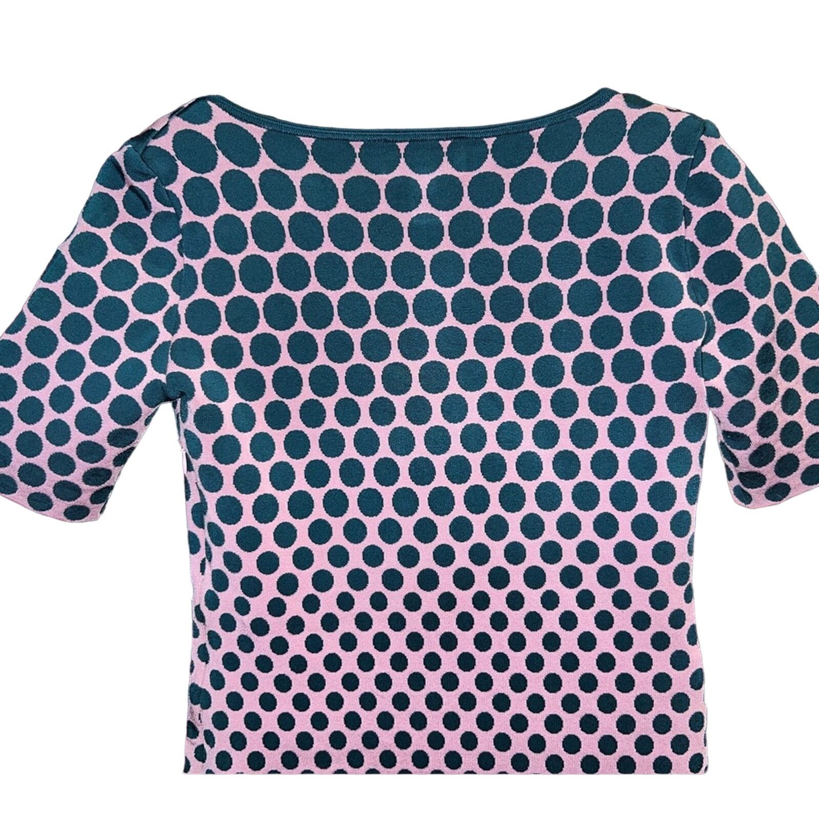 Zac Posen Zac Posen Polka Dot Knit Dress Size Medium Pink Green Size M / US 6-8 / IT 42-44 - 5 Thumbnail