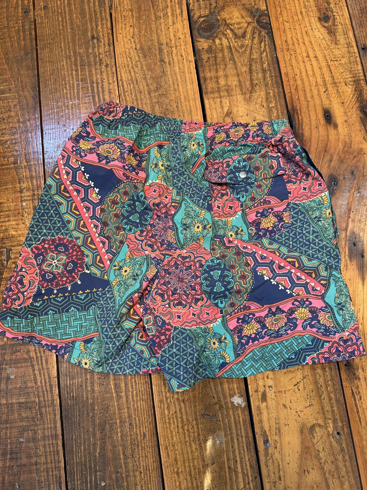 Noah Noah Italian Nylon Paisley Baggie Shorts M Size US 32 / EU 48 - 5 Thumbnail