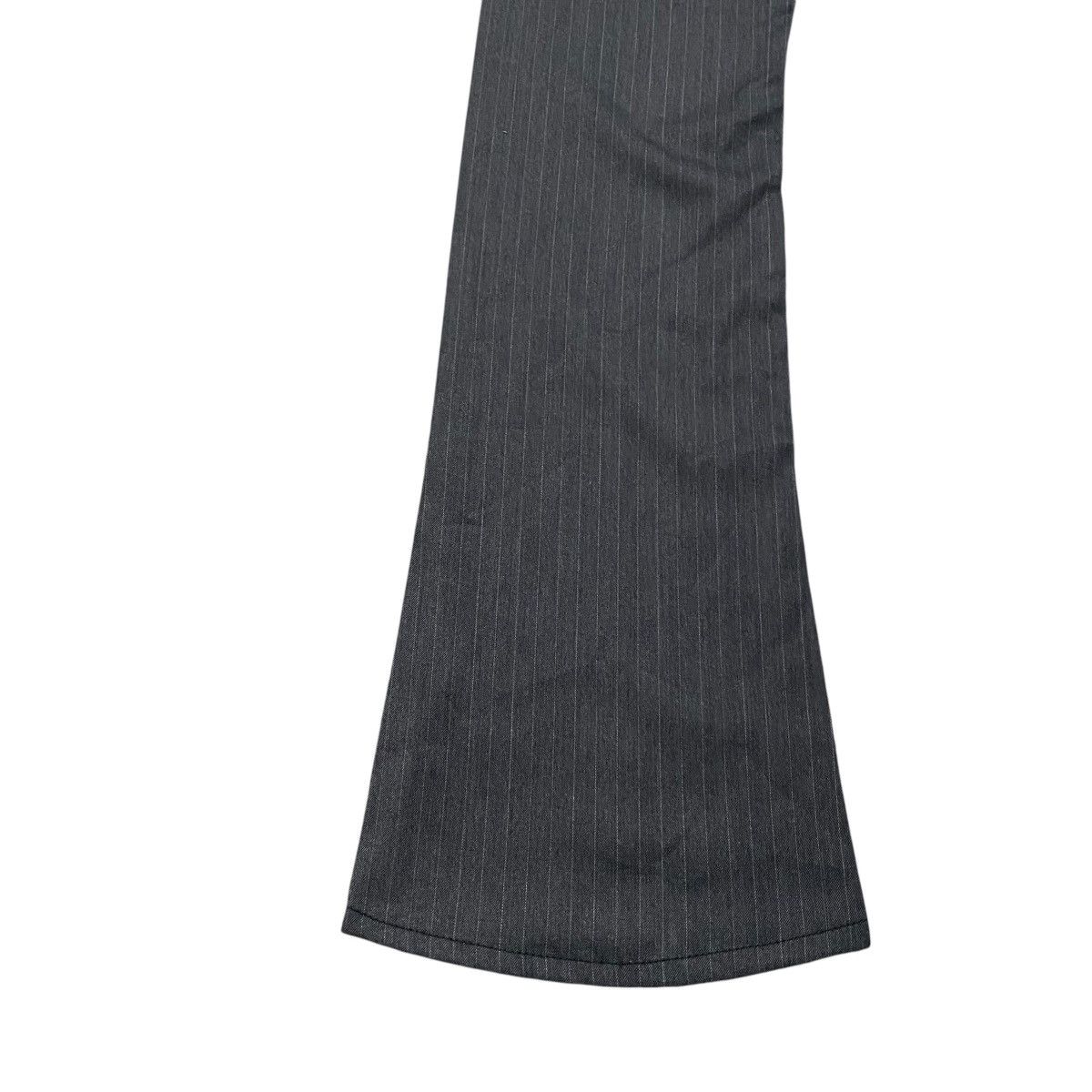 Japanese Brand GARÇON WAVE Pinstripe Wolf Low Flare Pants Size US 31 - 13 Thumbnail