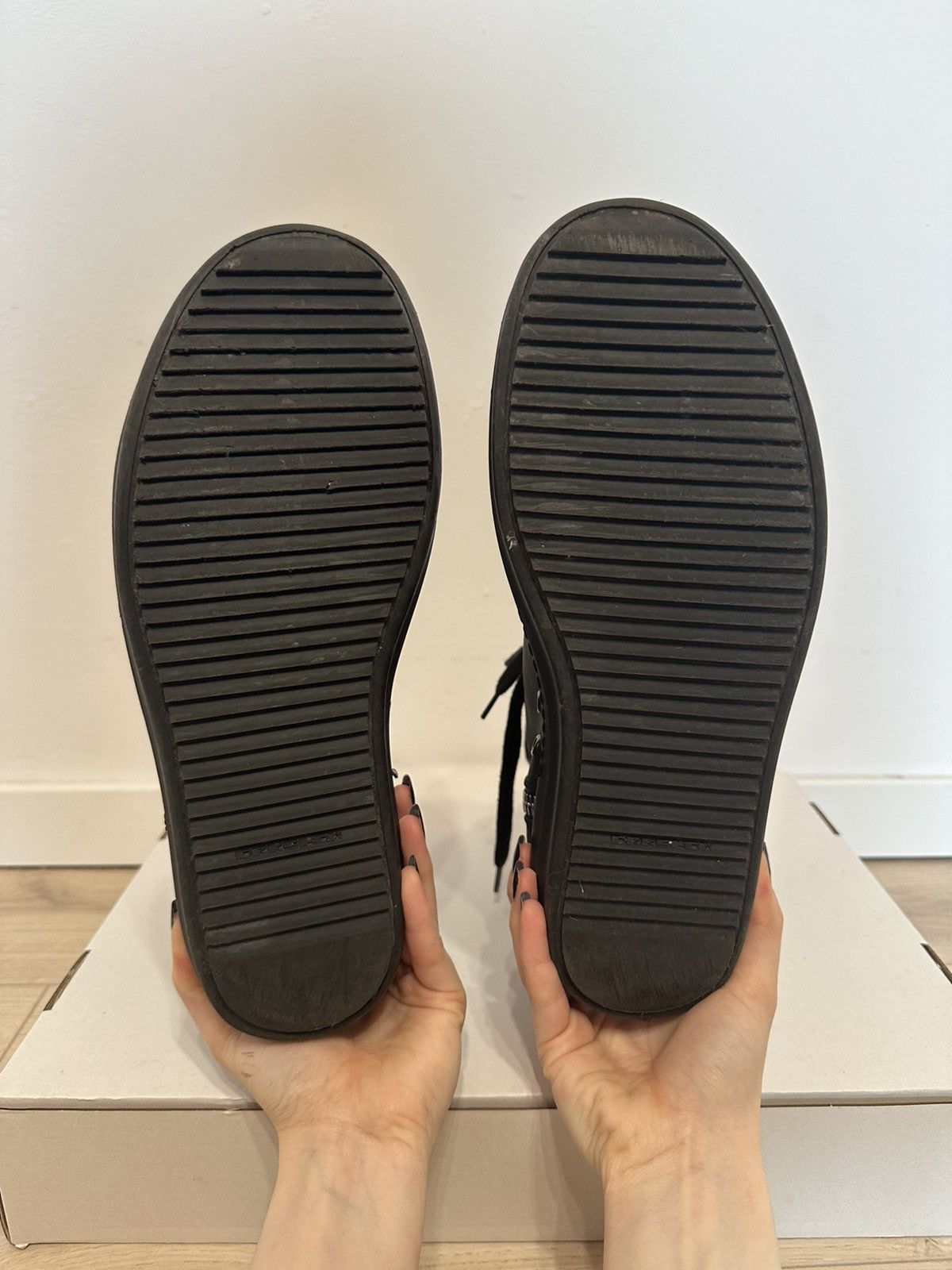 Rick Owens BLACK RICK OWENS LEATHER RAMONES 2021 Size US 8 / EU 41 - 5 Thumbnail