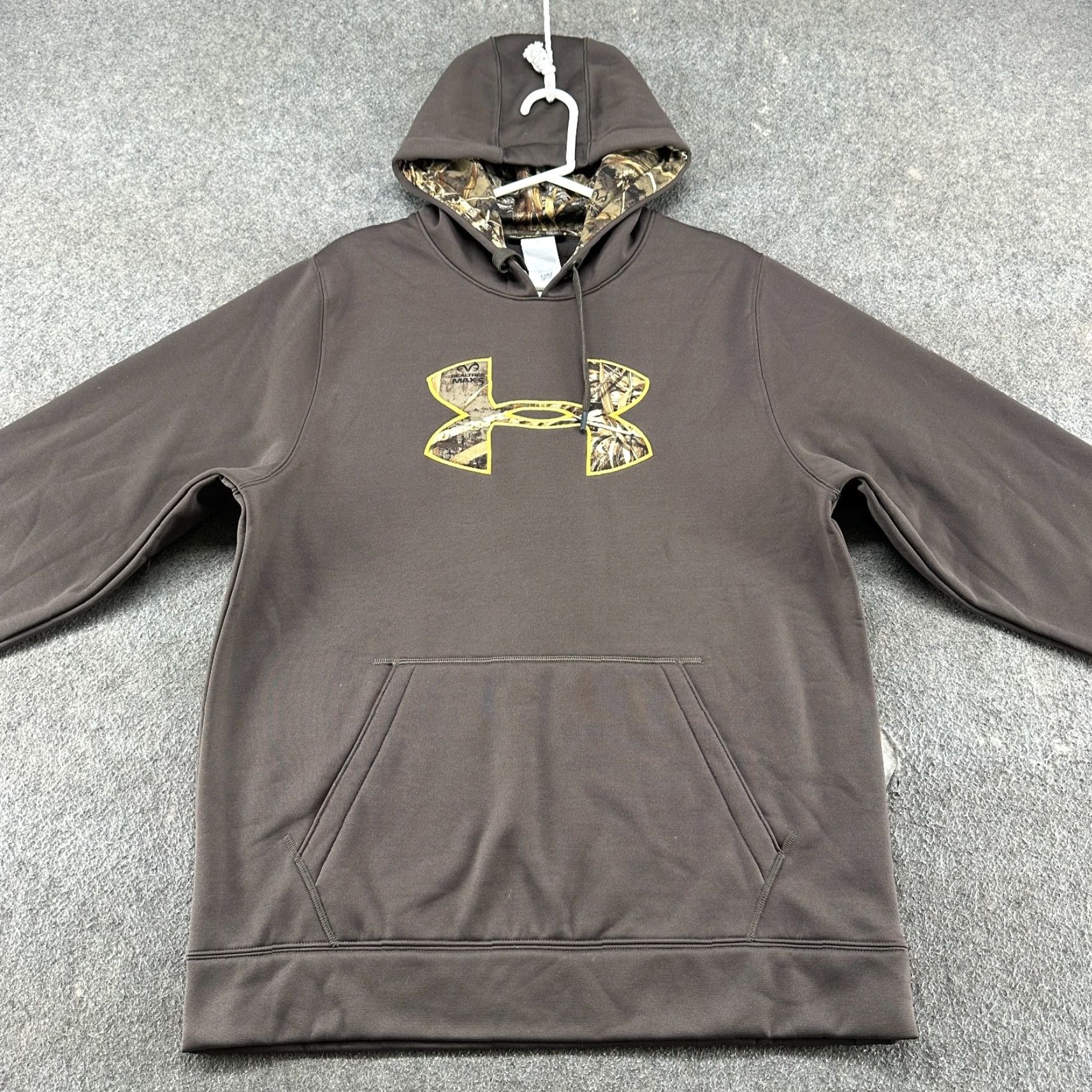 Under Armour Under Armour Storm Hoodie Mens L Brown Camouflage Logo Pullover Hooded Sweatshirt Storm Pattern, Regular Fit, Long Sleeve Size US L / EU 52-54 / 3 - 3 Thumbnail
