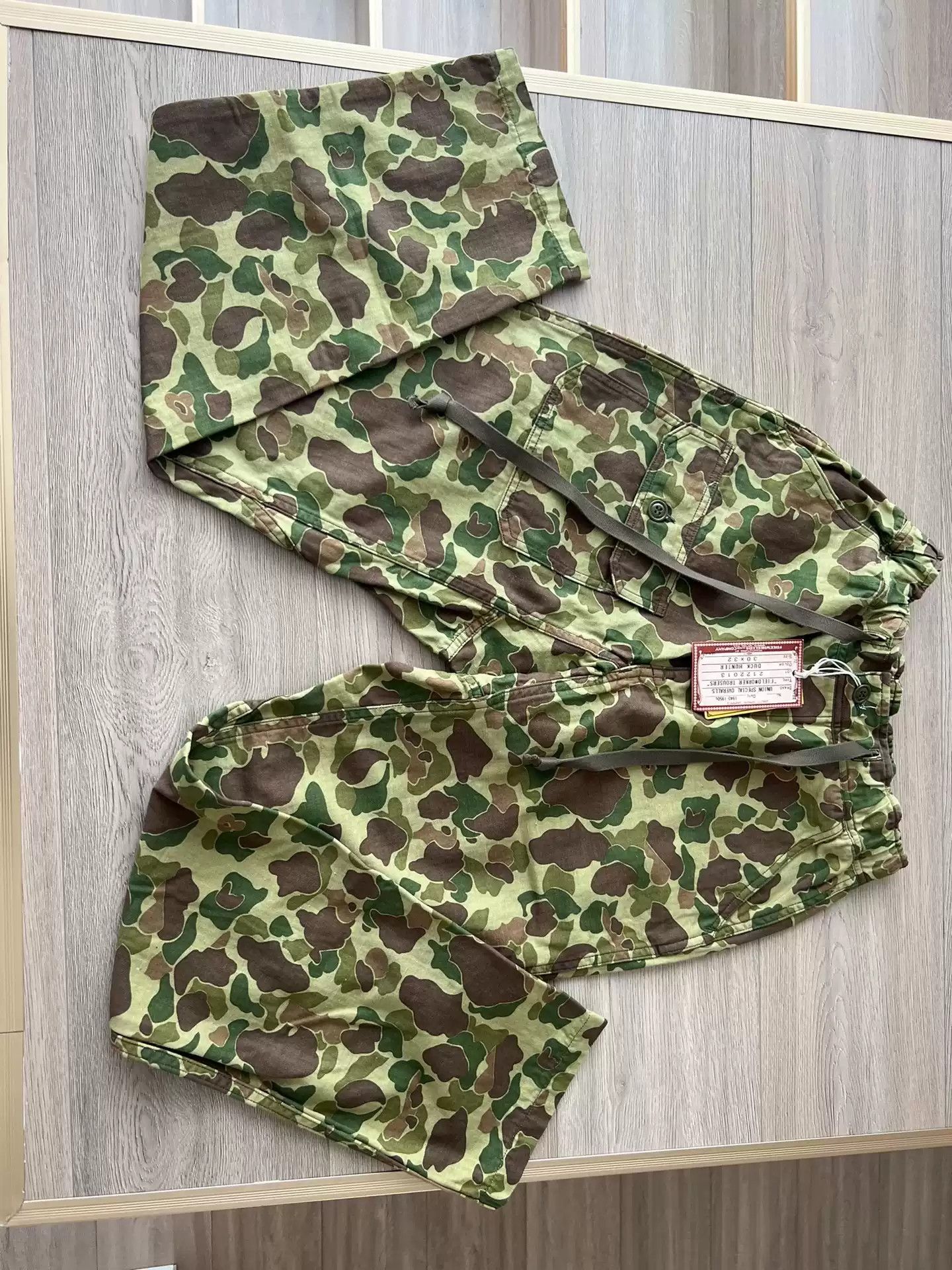 image of Freewheelers Camouflage Work Pants in Green, Men's (Size 30)