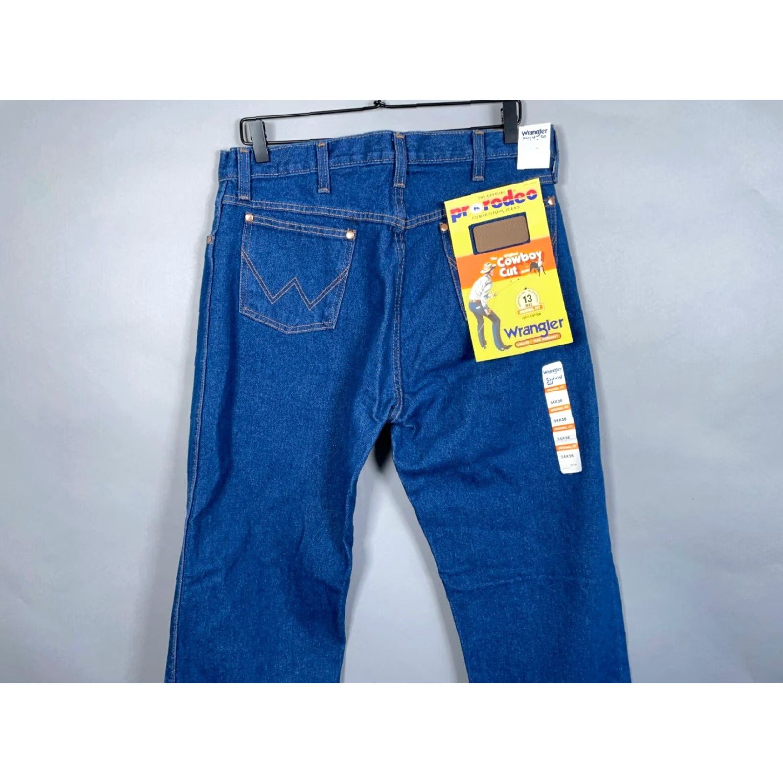 Wrangler VINTAGE Wrangler Cowboy Cut Jeans 34 x 36 Dark Blue 90s Mens Size US 34 / EU 50 - 3 Thumbnail