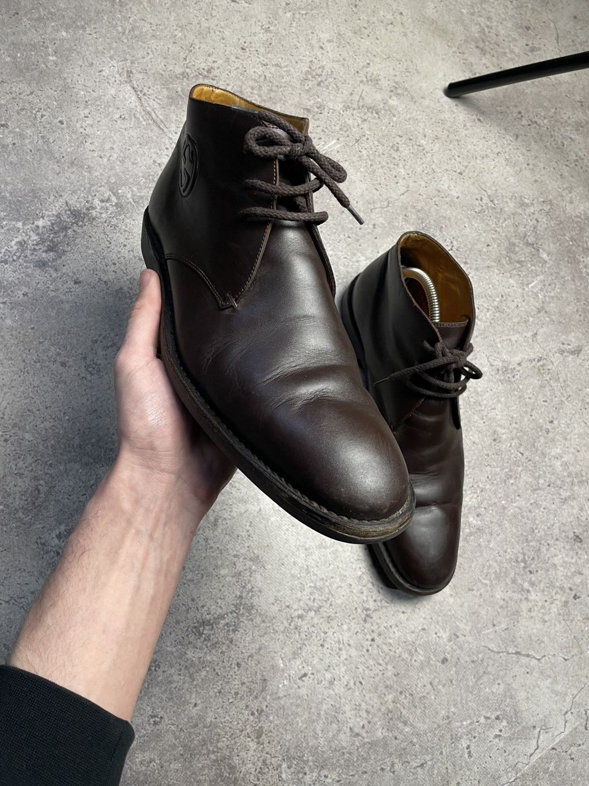 Gucci Gucci Leather Chukka Boots Men’s Ankle Dress Shoes Lace Up Size US 9.5 / EU 42-43 - 3 Thumbnail