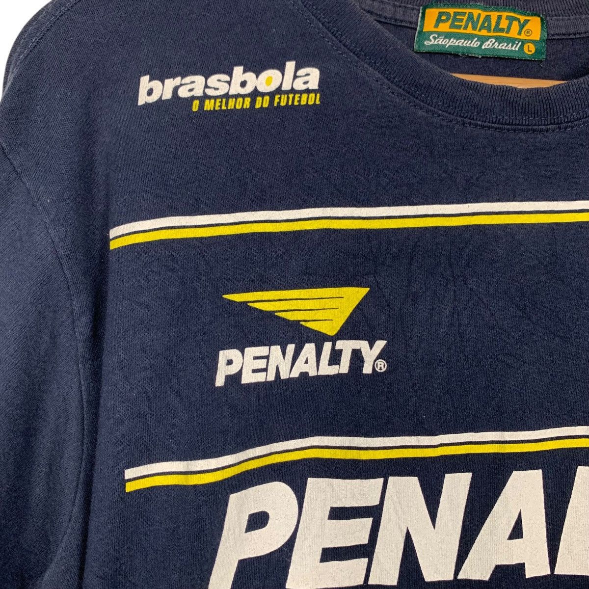 Penalty Vintage PENALTY Brazil Big Logo Long Sleeve Tees #2848-C128 Size US L / EU 52-54 / 3 - 5 Thumbnail