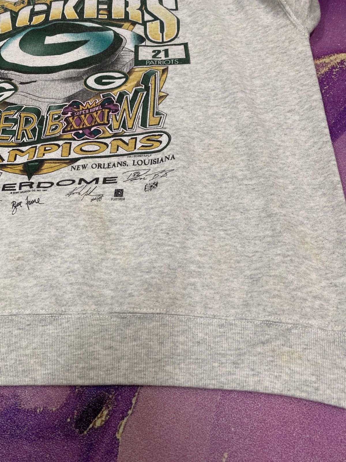 Vintage VINTAGE PACKERS SUPER BOWL CHAMPIONSHIP 1997 Size US XL / EU 56 / 4 - 11 Thumbnail