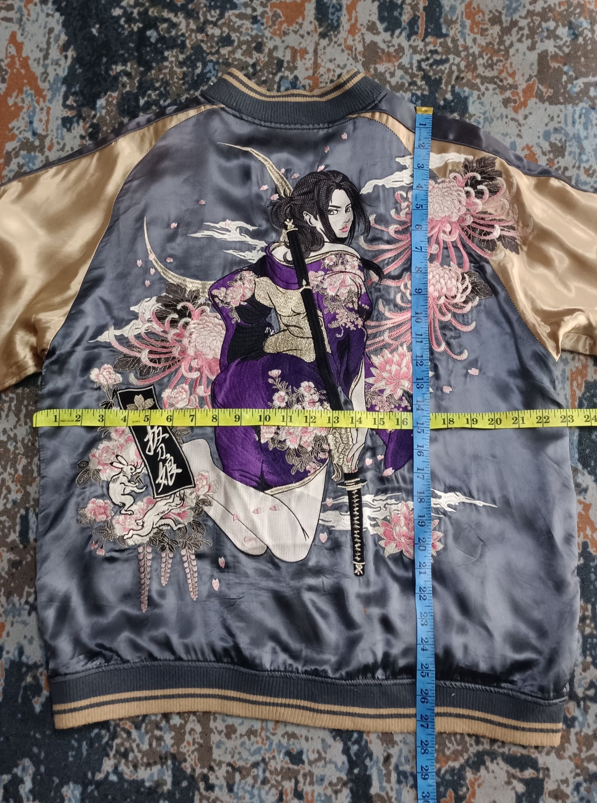 Japanese Brand 💥Batto Musume Yakuza Kimono Women Reversible Sukajan Size US XXL / EU 58 / 5 - 17 Thumbnail