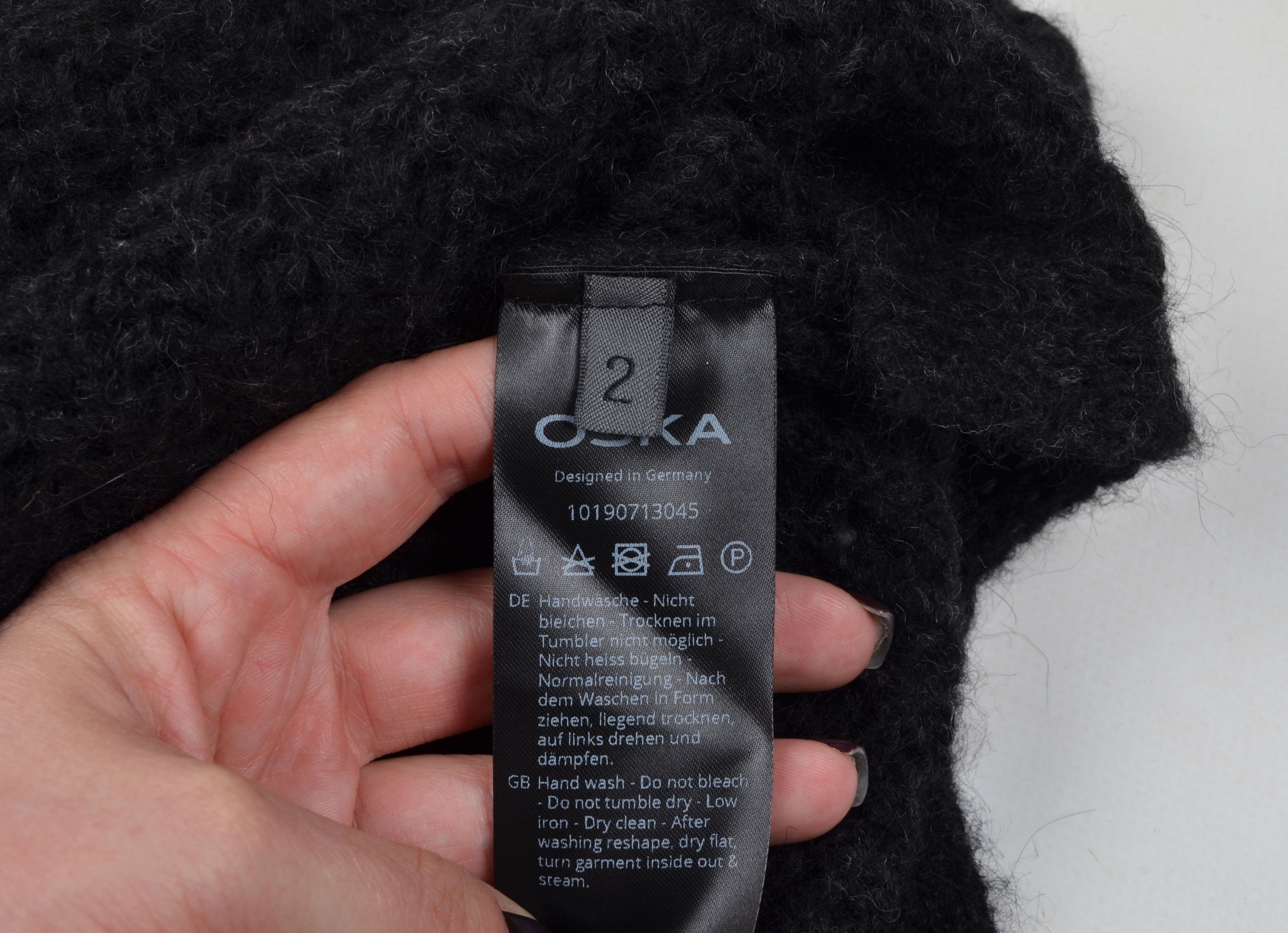 Oska Avant Garde Alpaca Blend Net Knit Oversized Jumper