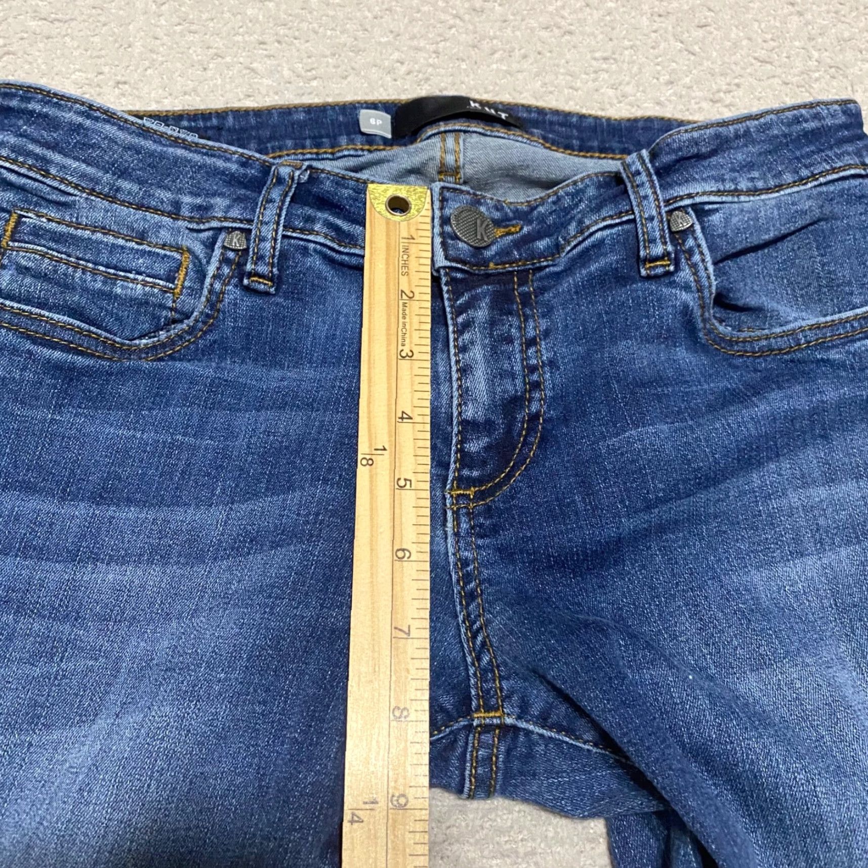 Vintage KUT from the Kloth Jeans Womens 6P Blue Denim Mia Toothpick Skinny Low Rise Jeans? Size 28" / US 6 / IT 42 - 7 Thumbnail