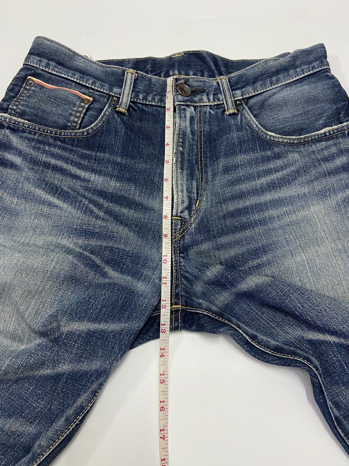 Edwin Vintage Edwin 505XX Orange Tag Selvedge Distressed Size US 32 / EU 48 - 14 Thumbnail