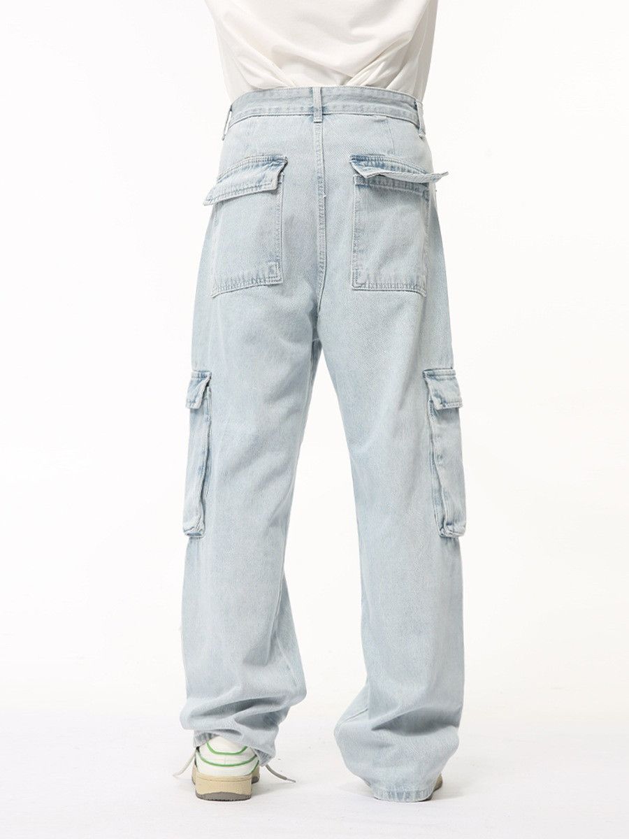 Jean Blue Baggy Cargo Denim Jeans Size US 32 / EU 48 - 4 Thumbnail