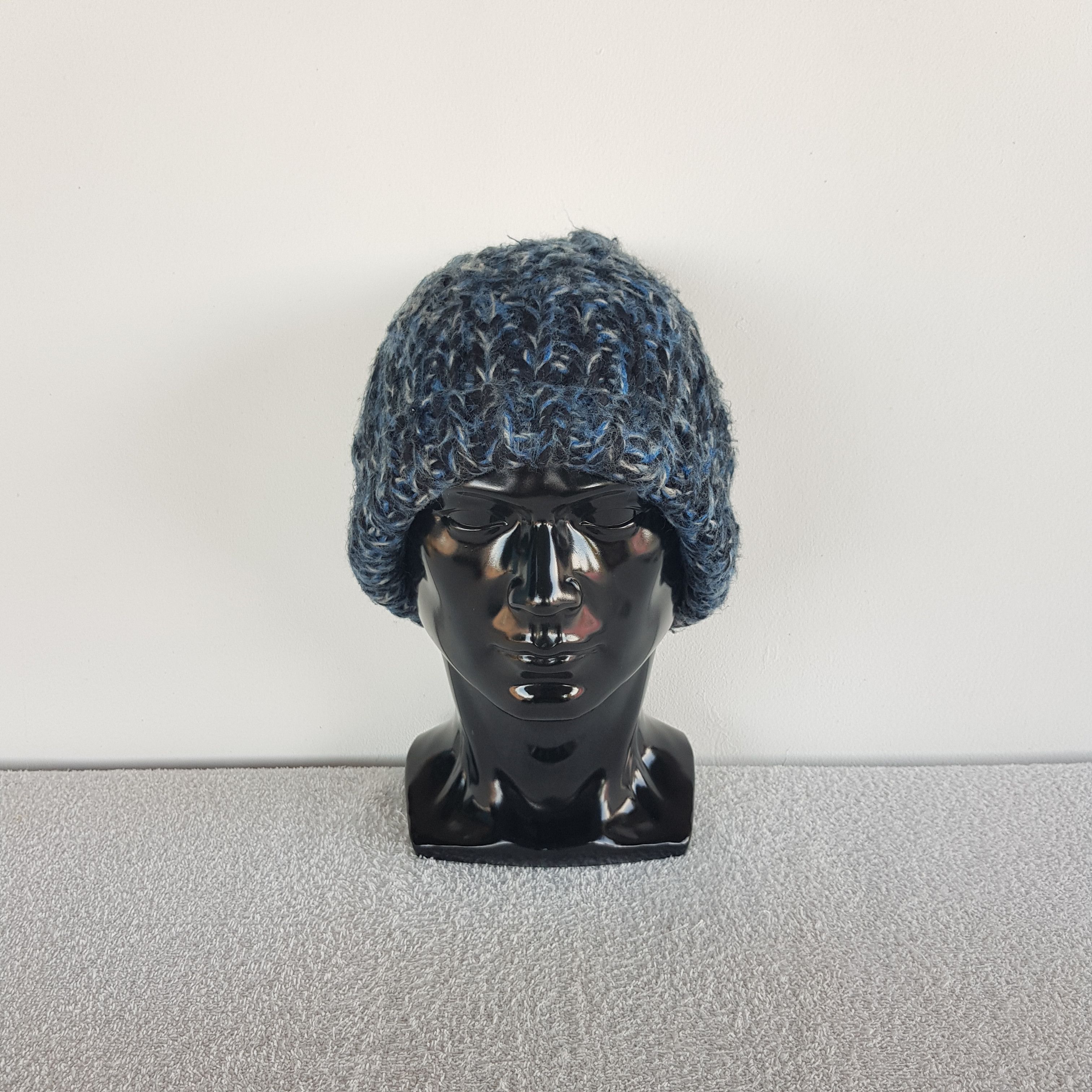 Japanese Brand Vintage Japanese Crochet Beanie Ribbed Snow Caps Hats. Size ONE SIZE - 2 Thumbnail