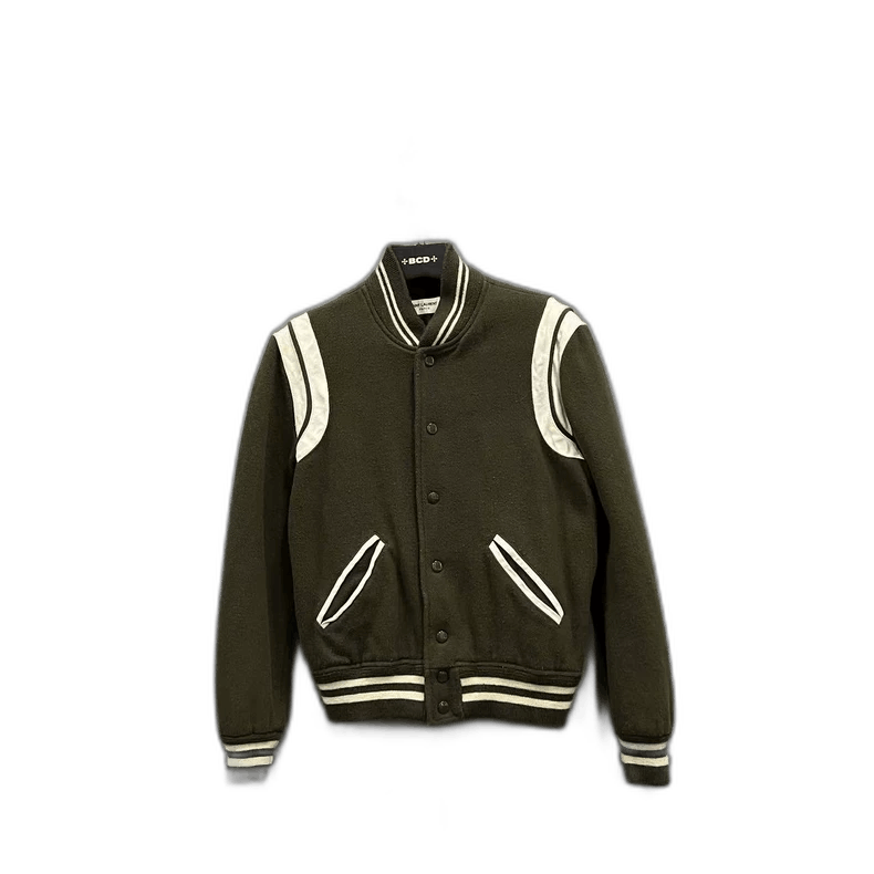 Saint Laurent Paris SAINT LAURENT Olive Green Bomber Jacket- Size US M / EU 48-50 / 2 - 1 Thumbnail