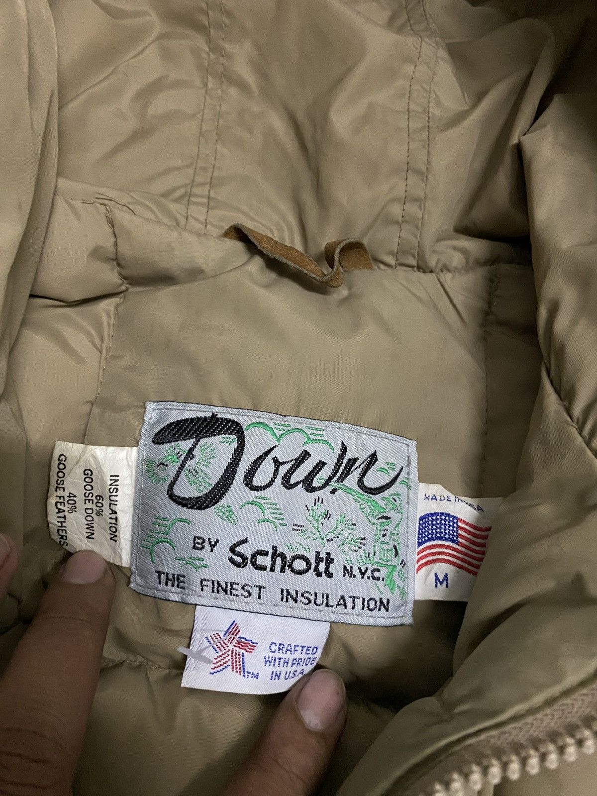 Schott Schott goose down puffer jacket Size US M / EU 48-50 / 2 - 6 Thumbnail