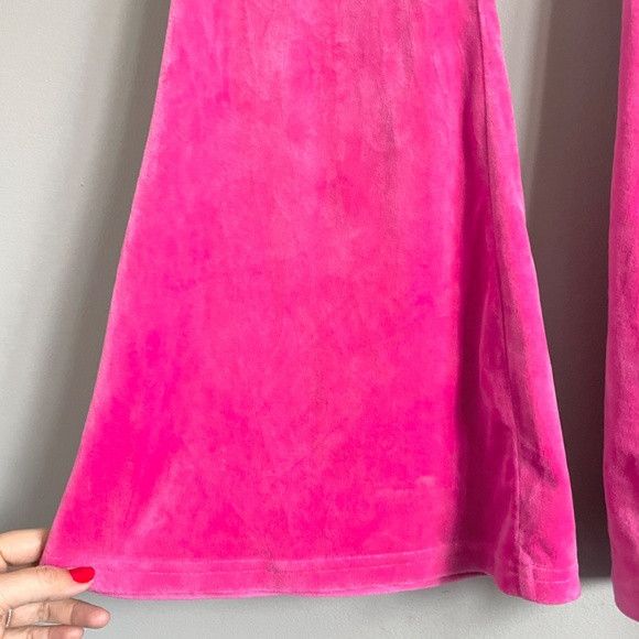 Other Hot Pink Velour Low Rise Flare Pants - S, very Juicy!!! 💖 Size 28" / US 6 / IT 42 - 4 Thumbnail