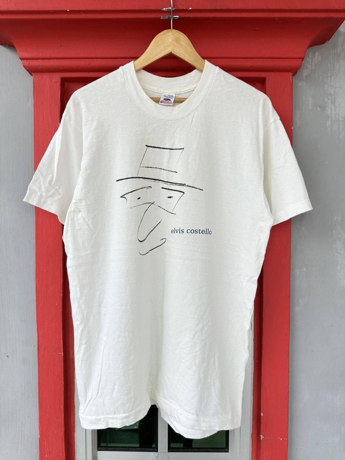 Band Tees Vintage 90s Elvis Costello Solo Singer Tee Size US L / EU 52-54 / 3 - 1 Thumbnail