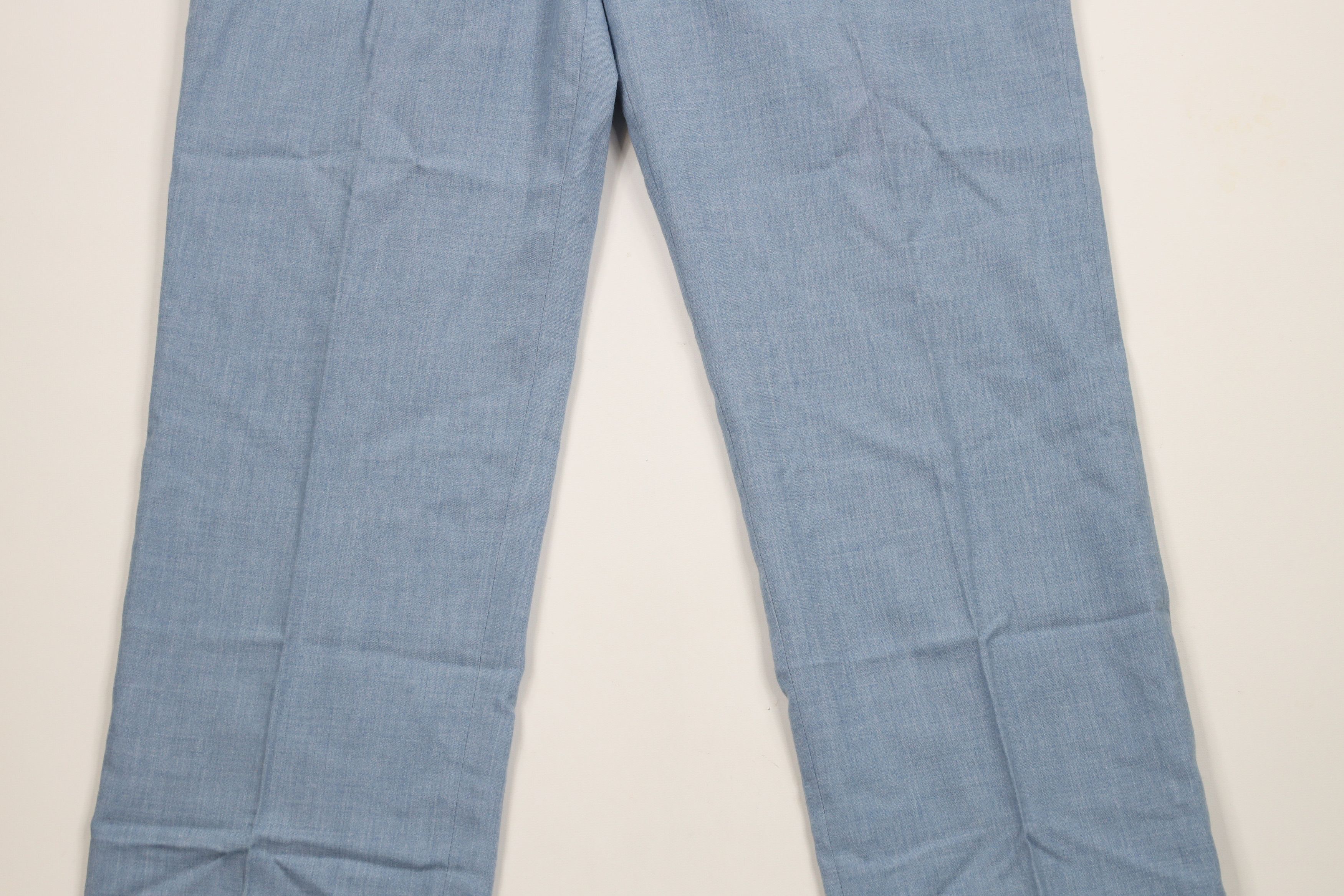 Vintage Vintage 70s Streetwear Flared Wide Leg Chino Pants Blue USA Size US 34 / EU 50 - 3 Thumbnail