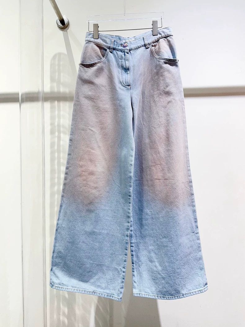 Chanel Chanel Rainbow Gradient Denim Pants - dmc Size US 38 / EU 54 - 1 Thumbnail